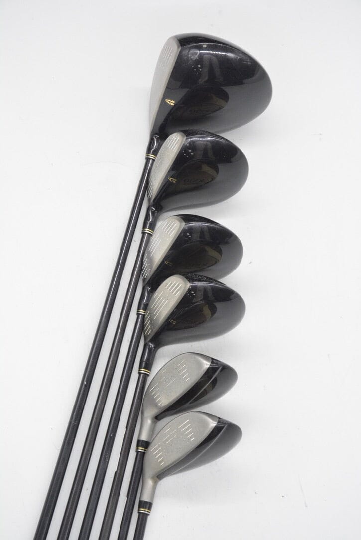 XXIO Prime 9 D, 3W, 5W, 7W, 5H, 6H Wood Set R Flex Golf Clubs GolfRoots