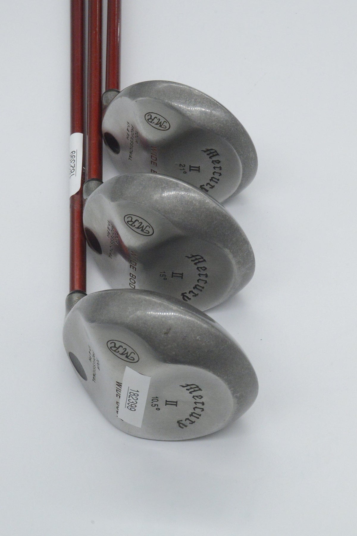 Mercury Wide Body D, 3W, 7W Wood Set SR Flex Golf Clubs GolfRoots