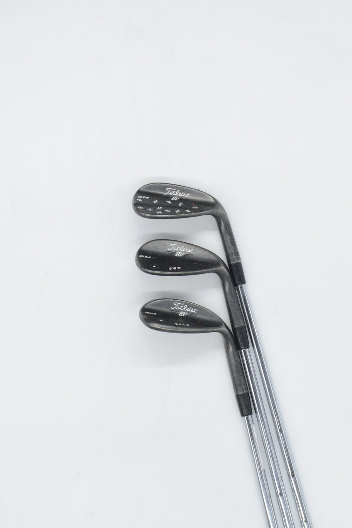 Titleist Vokey SM6 Jet Black 52, 56, 60 Degree Wedge Set S Flex Golf Wedges Titleist