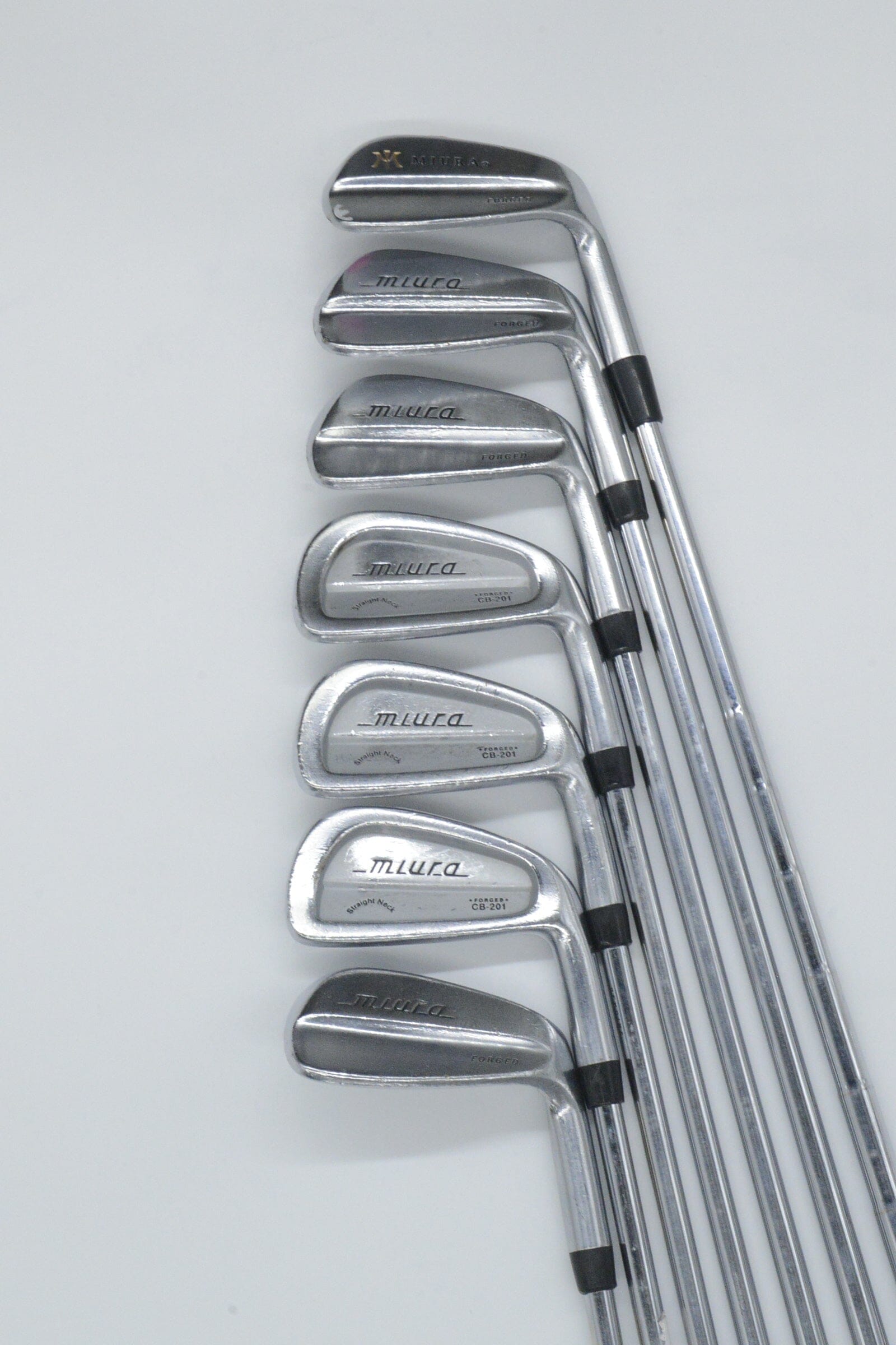 Miura Straight Neck CB-201 4-PW Iron Set S Flex +0.5" Golf Clubs GolfRoots