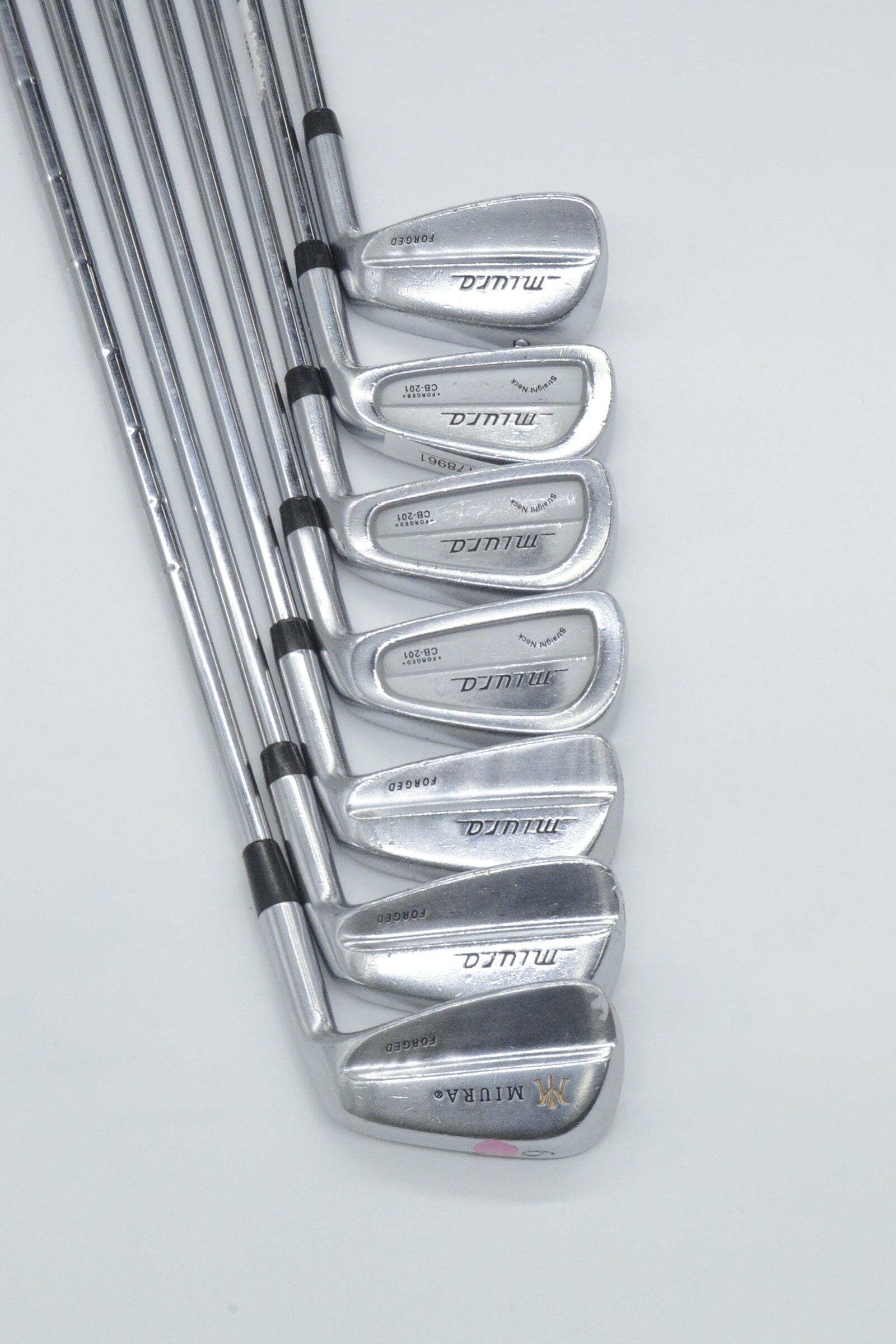Miura Straight Neck CB-201 4-PW Iron Set S Flex +0.5" Golf Clubs GolfRoots