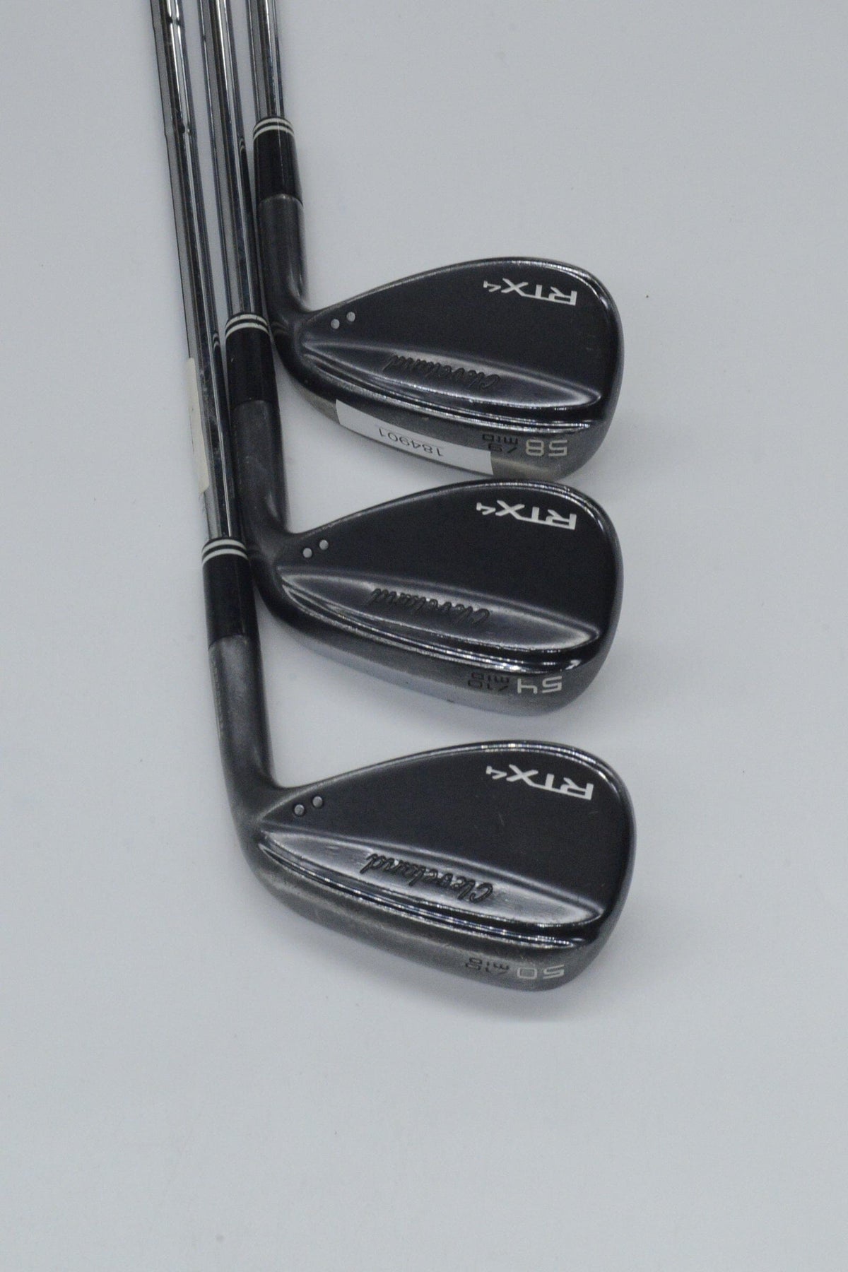 Cleveland RTX 4 Black Satin 50, 54, 58 Degree Wedge Set S Flex Golf Clubs GolfRoots