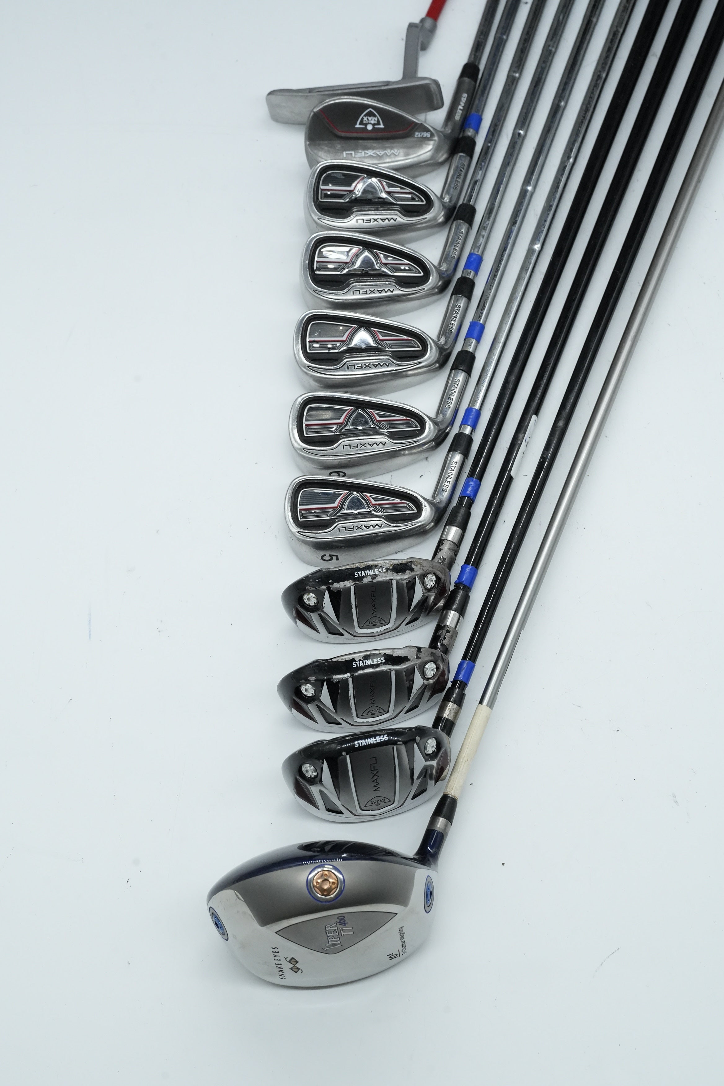 Lefty MaxFli Black Max (No 9 Iron) Mixed Full Set R Flex +0.25"