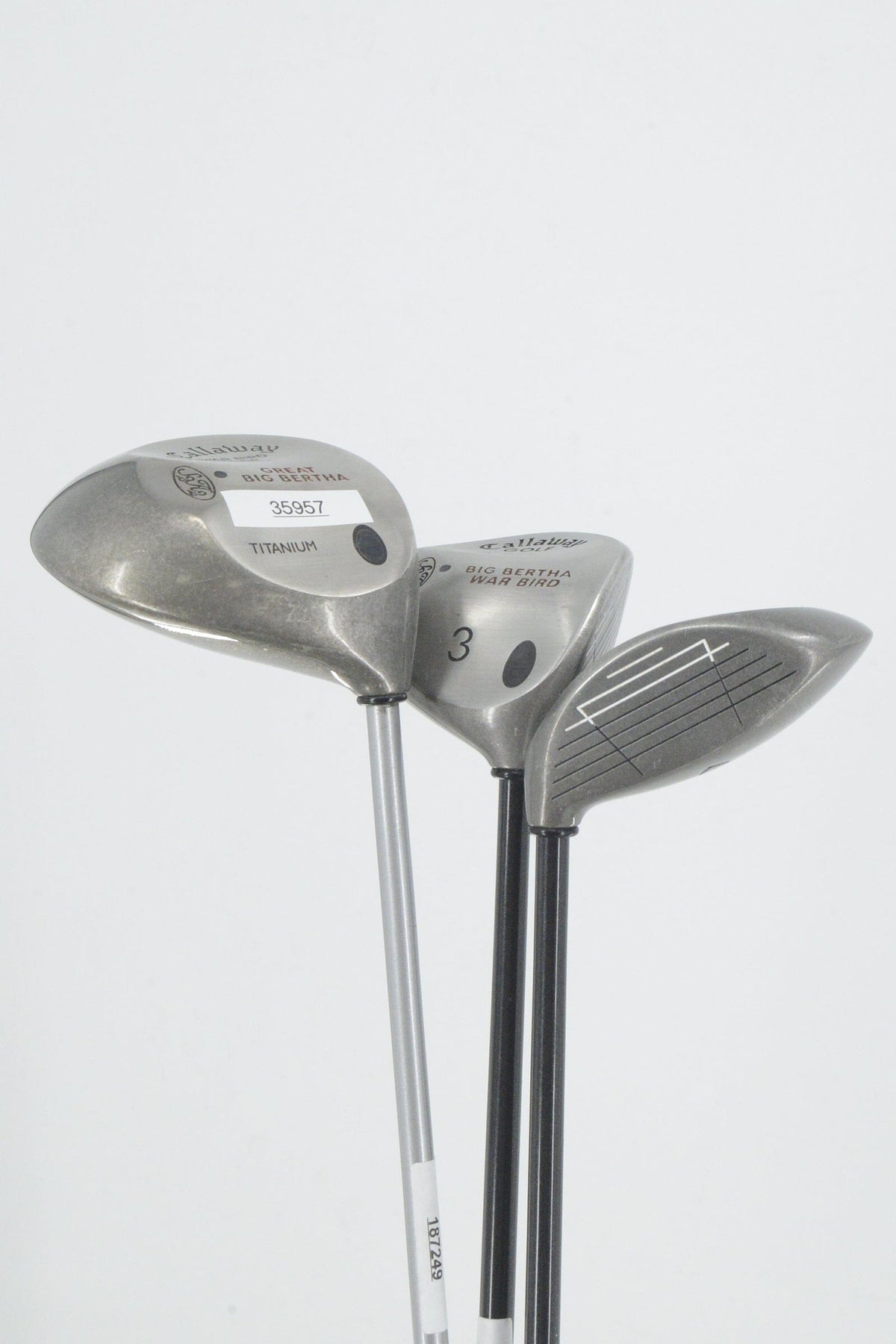 Callaway Big Bertha War Bird D, 3W, 5W Wood Set R Flex Golf Clubs GolfRoots