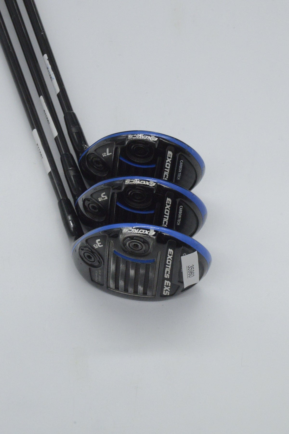 Tour Edge Exotics EXS 3W, 5W, 7W Wood Set R Flex Golf Clubs GolfRoots
