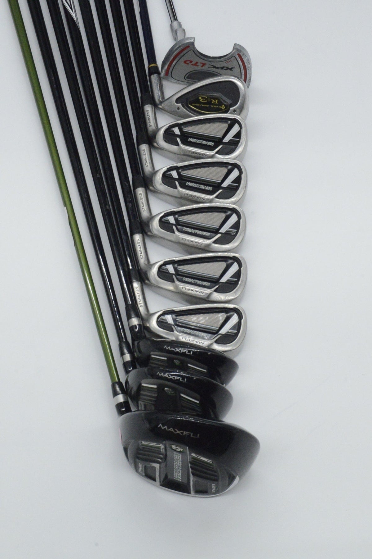 *Dented* MaxFli Revolution Black Mixed Full Set SR Flex Std Length Golf Clubs GolfRoots
