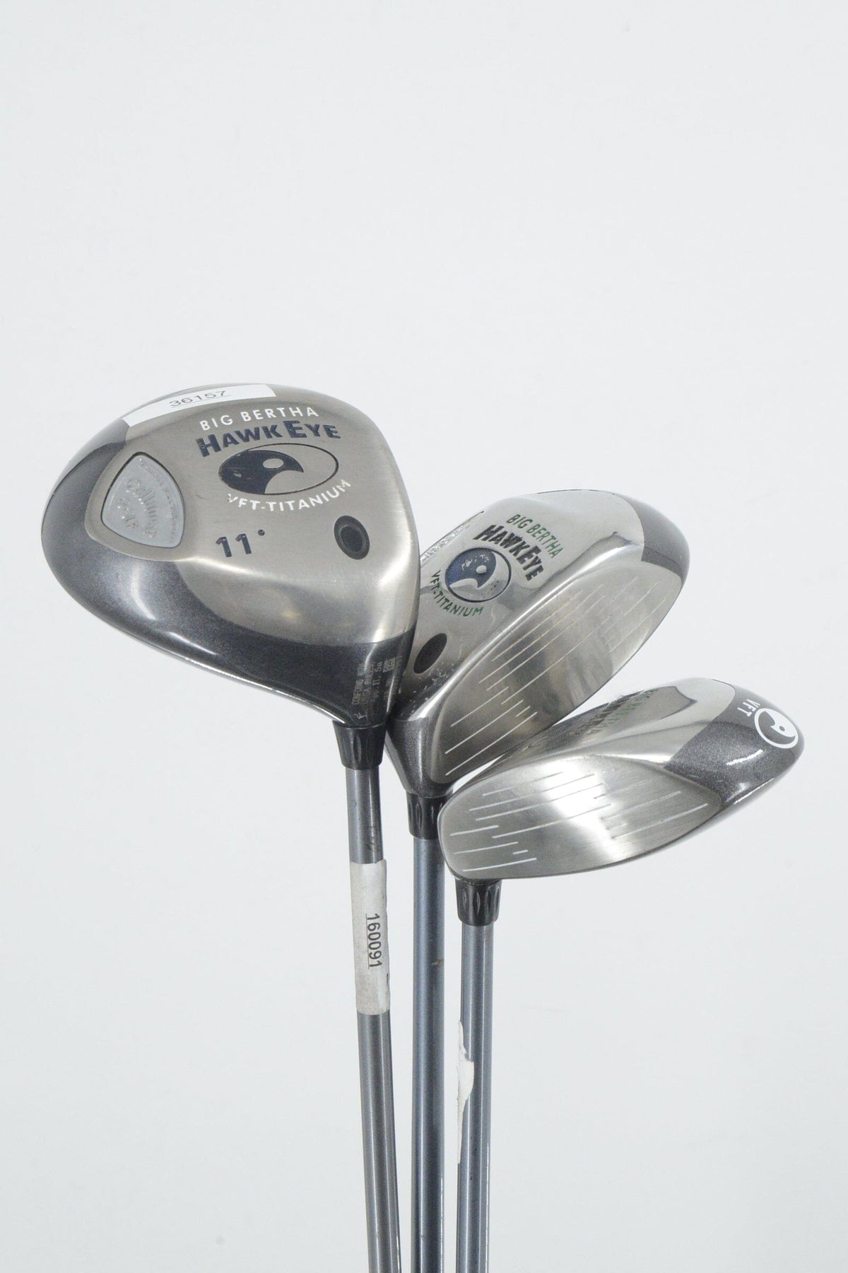 Women's Callaway Hawk Eye VFT Titanium D, 3W, 5W Wood Set W Flex Golf Fairway Woods Callaway