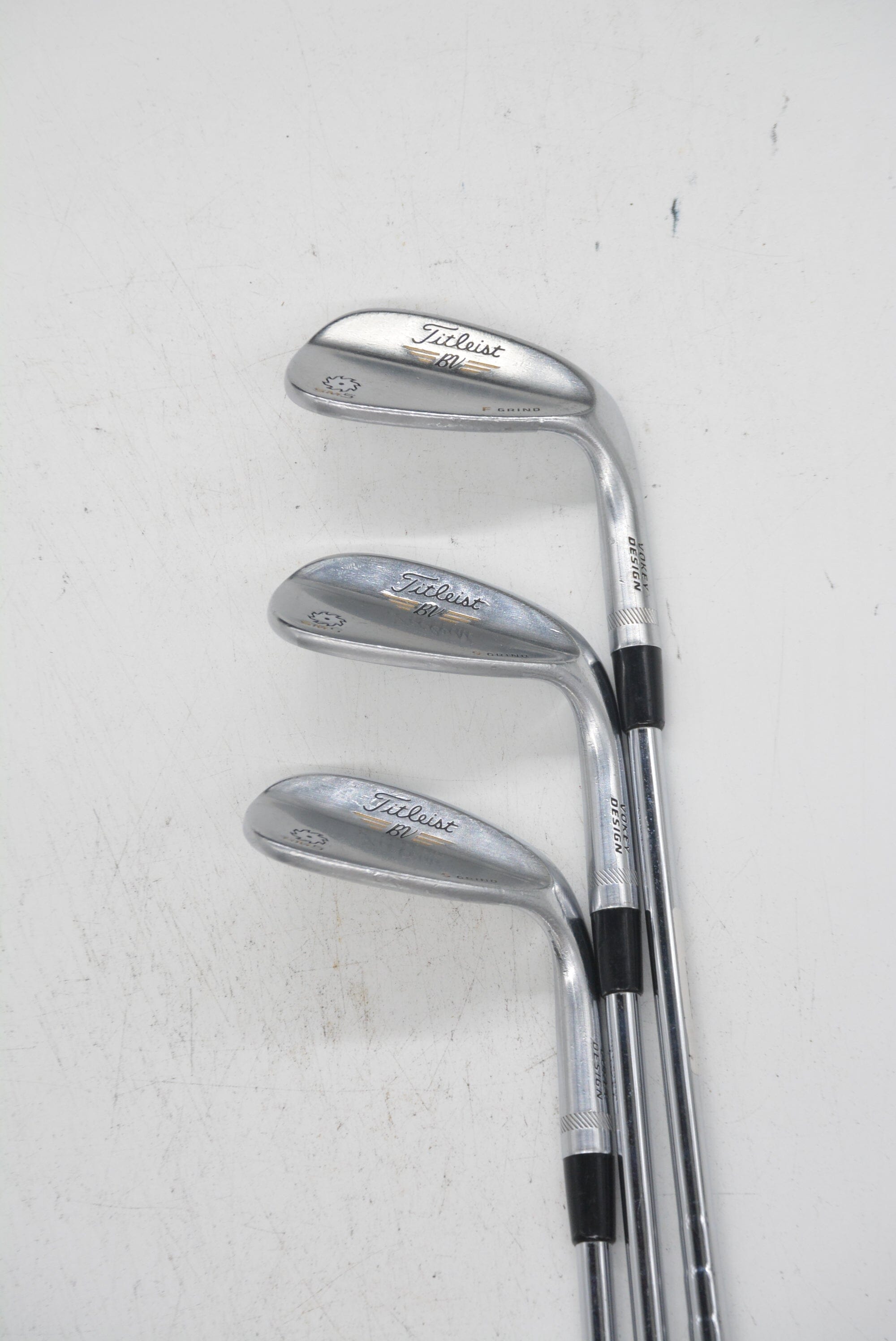 Titleist Vokey SM5 Tour Chrome 50, 56, 60 Degree Wedge Set S Flex Golf Clubs GolfRoots