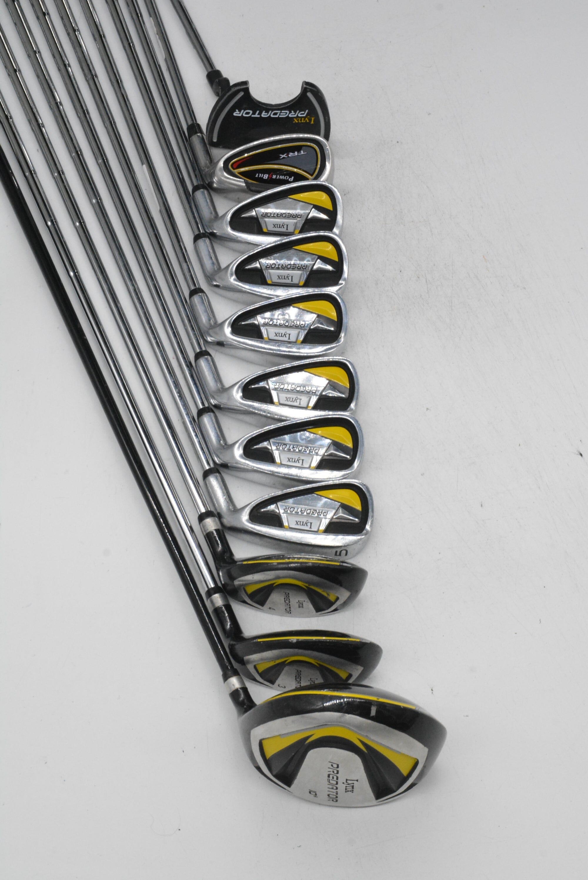 Lynx Predator Mixed Full Set R Flex +0.5" Golf Clubs GolfRoots