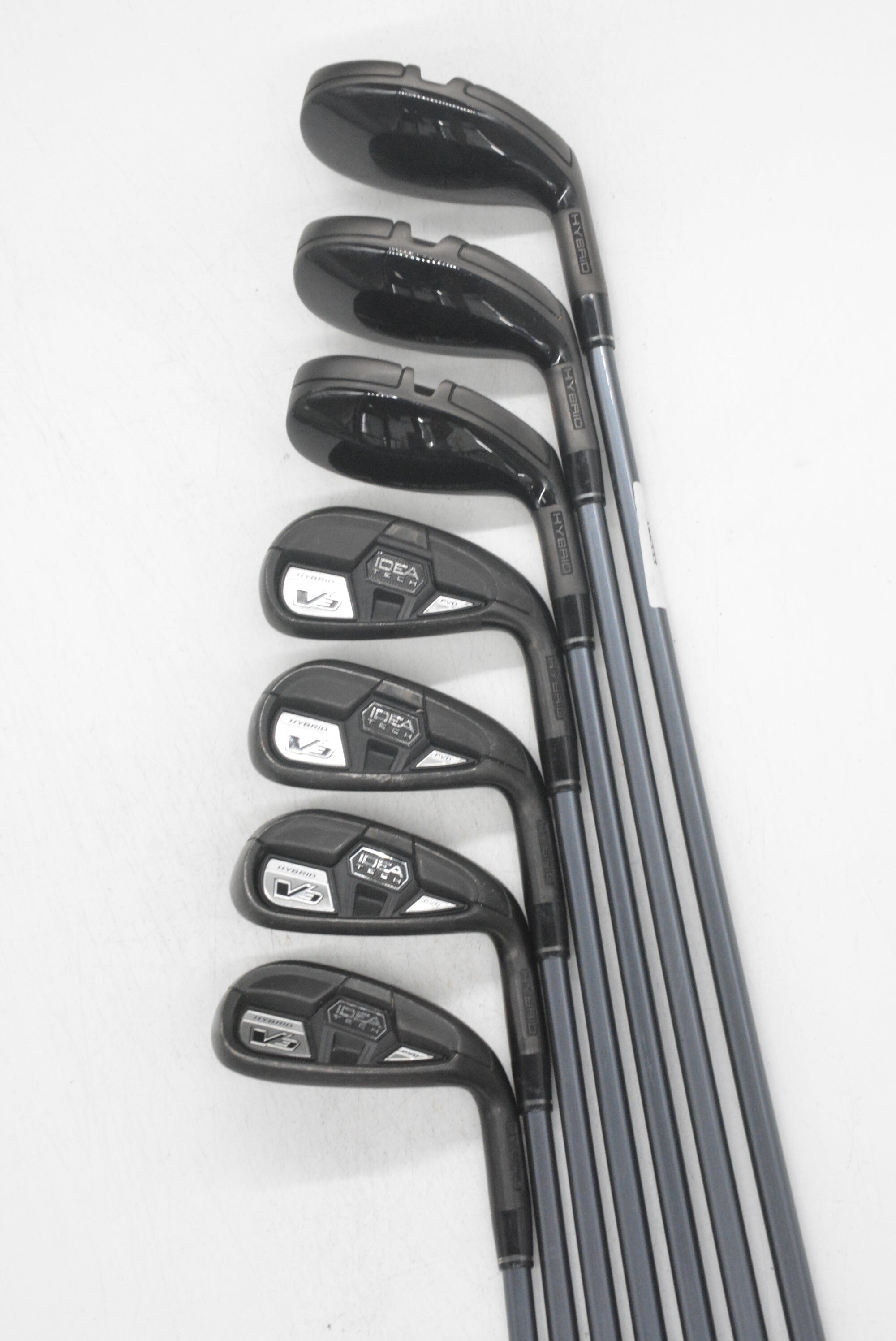 Adams Idea Tech V3 Hybrid 4-9, GW Iron Set R Flex +0.75" Golf Clubs GolfRoots