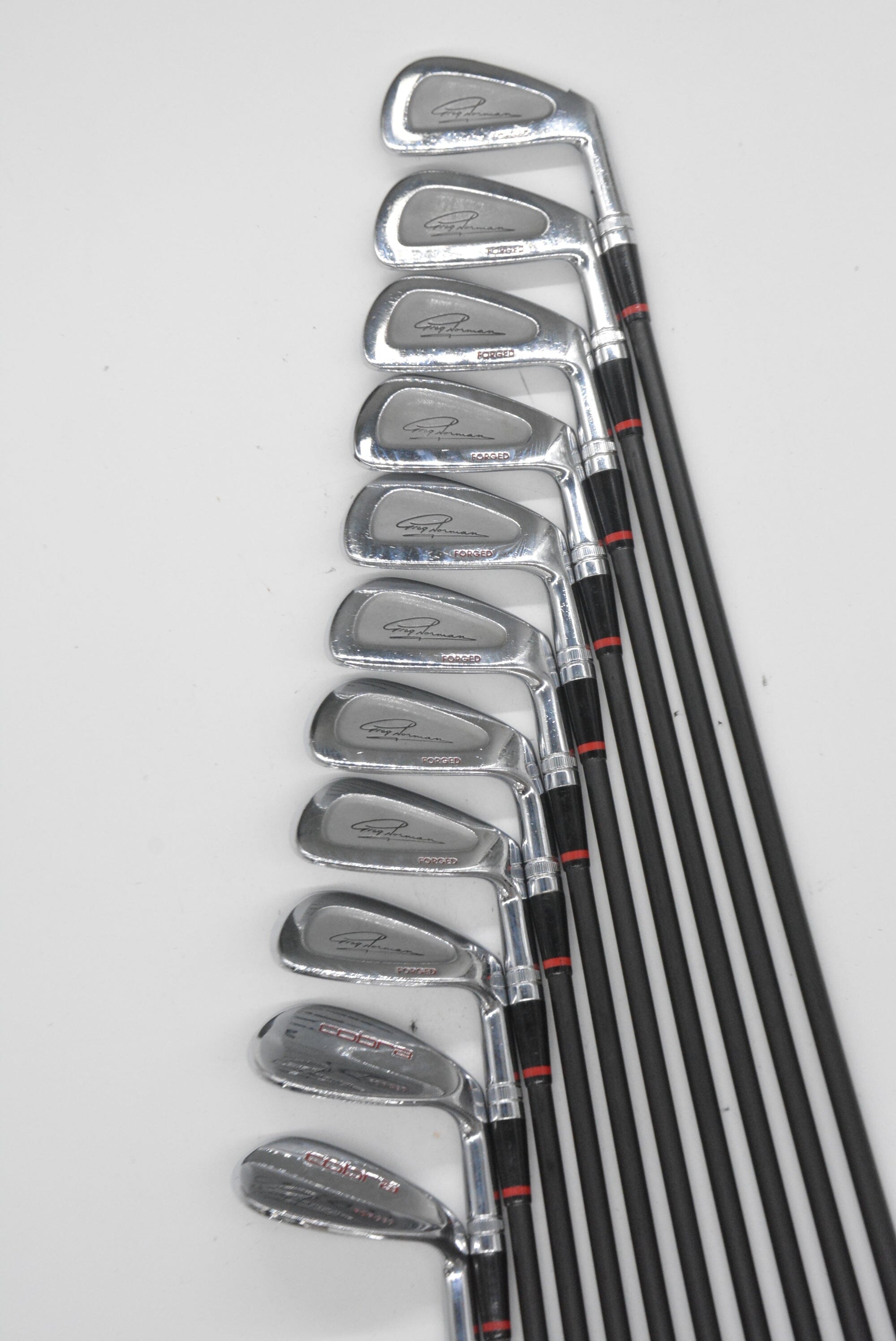 Cobra Greg Norman 2-PW, SW-LW Iron Set S Flex -0.25" Golf Clubs GolfRoots