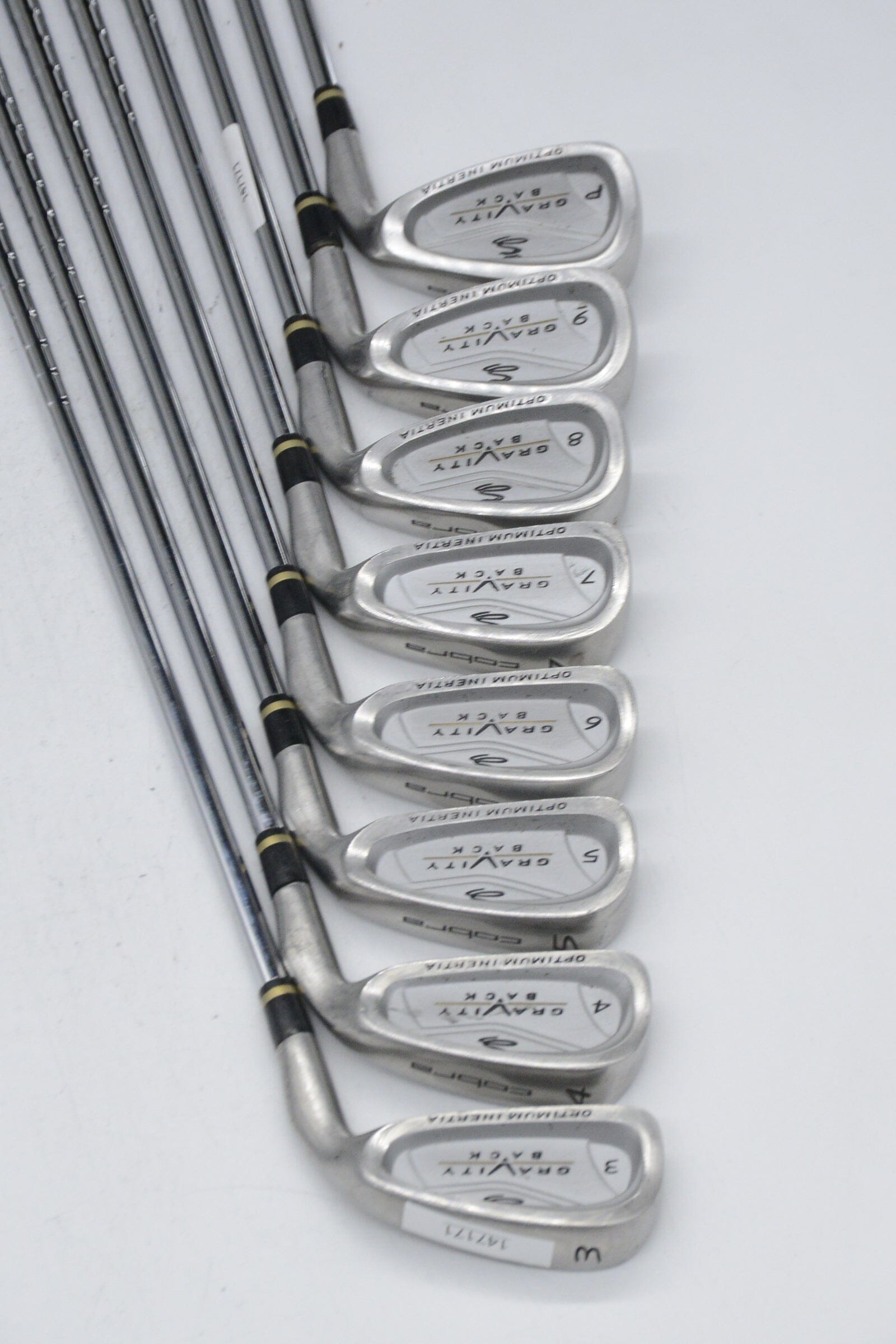 Cobra Gravity Back 3-PW Iron Set S Flex Std Length Golf Clubs GolfRoots