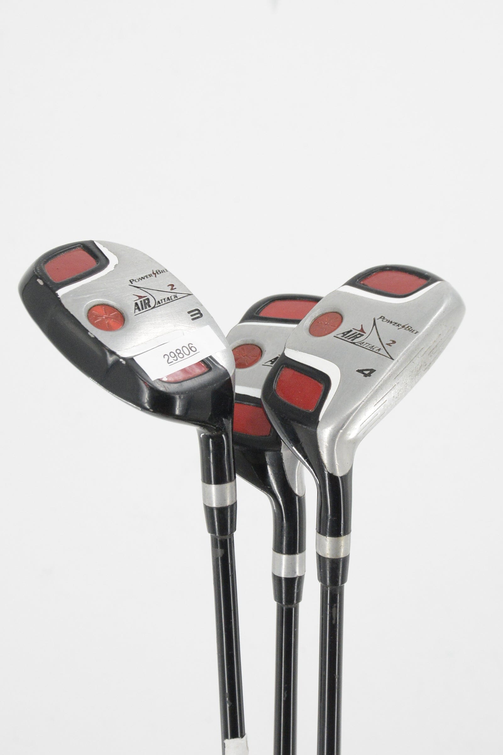 PowerBilt Air Attack 2 3H, 4H, 5H Hybrid Set S Flex Golf Clubs GolfRoots