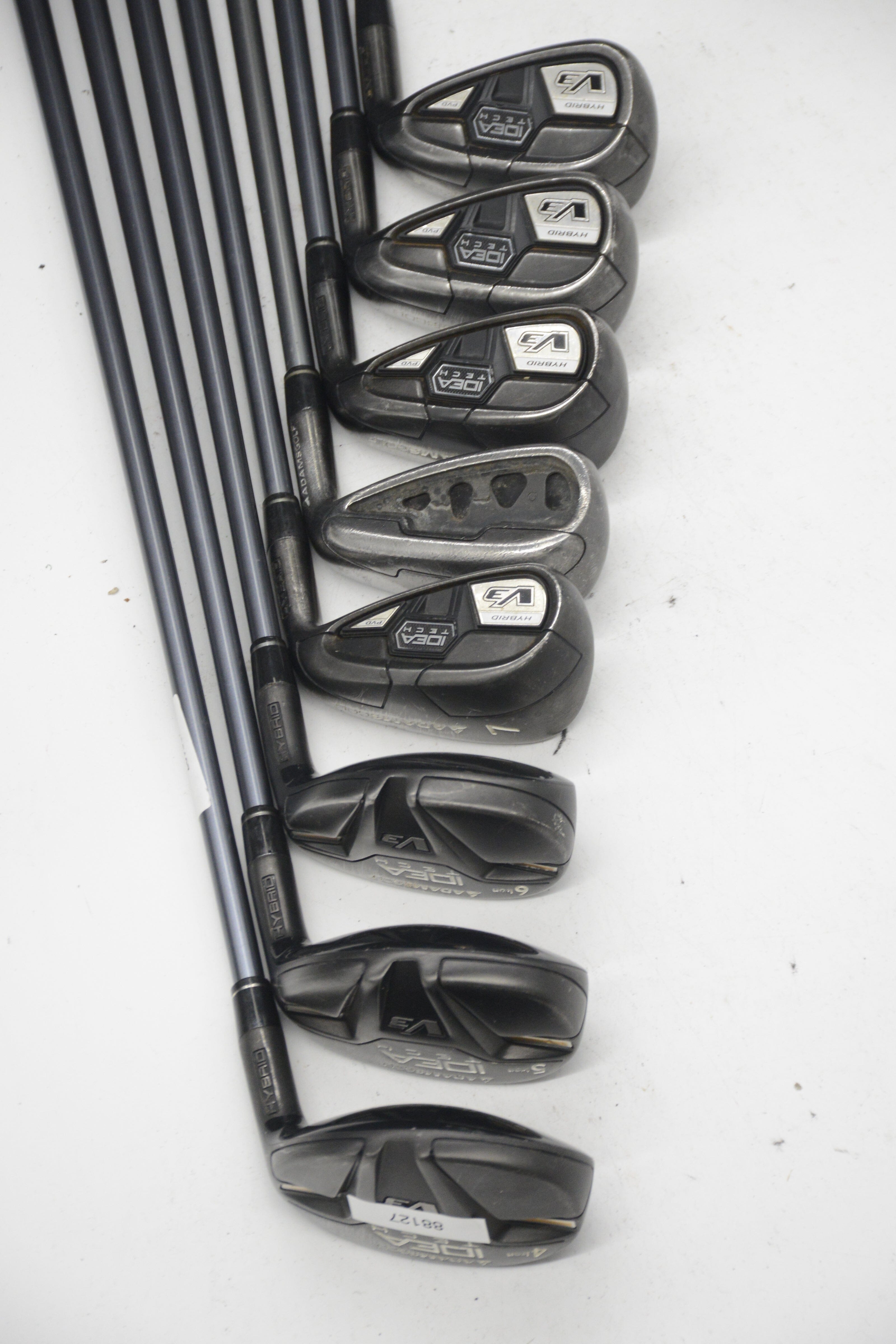 Adams Idea Tech V3 Hybrid 4-GW Iron Set R Flex -1.75" Golf Clubs GolfRoots