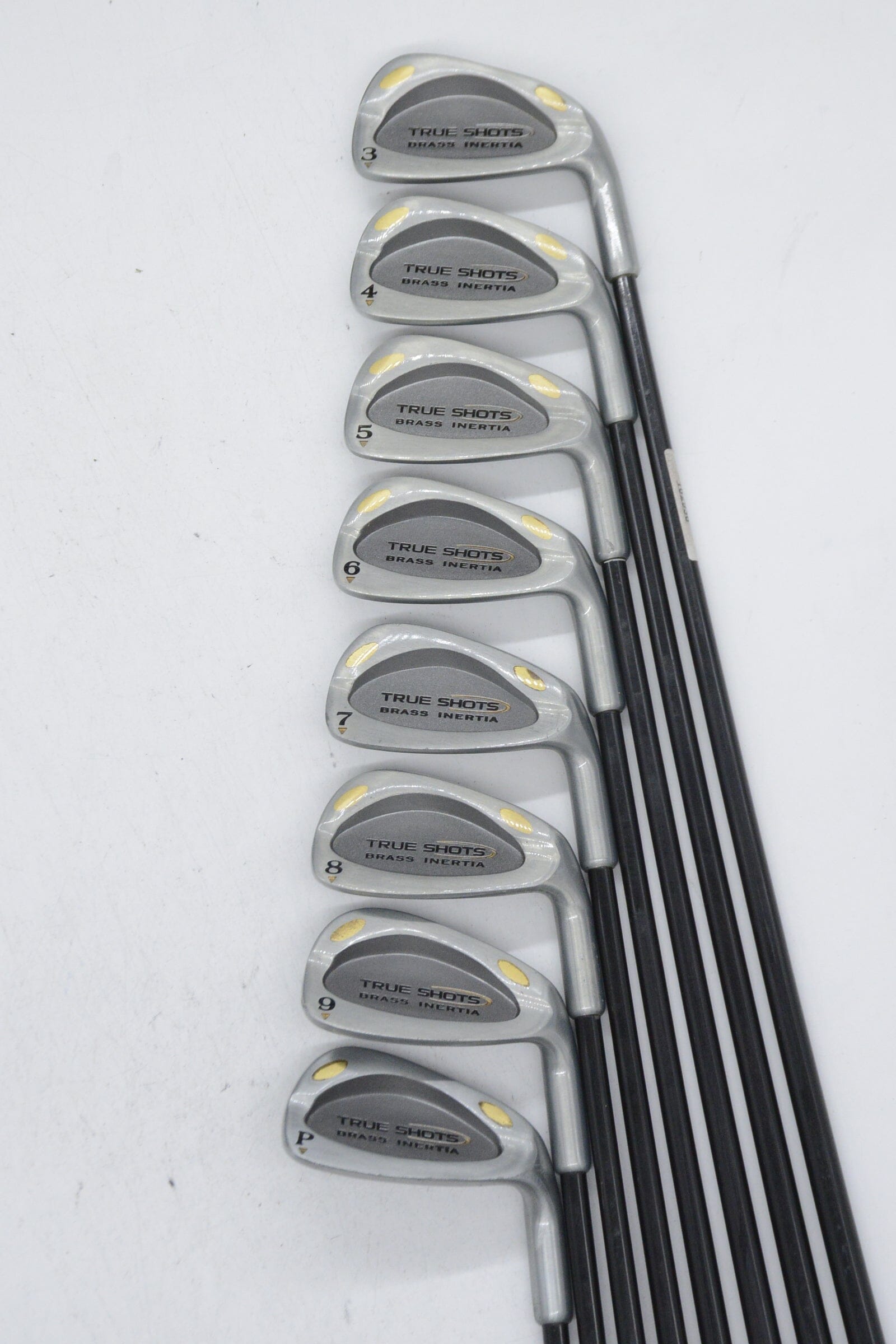 True Shots Brass Inertia 3-PW Iron Set R Flex -0.25" Golf Clubs GolfRoots