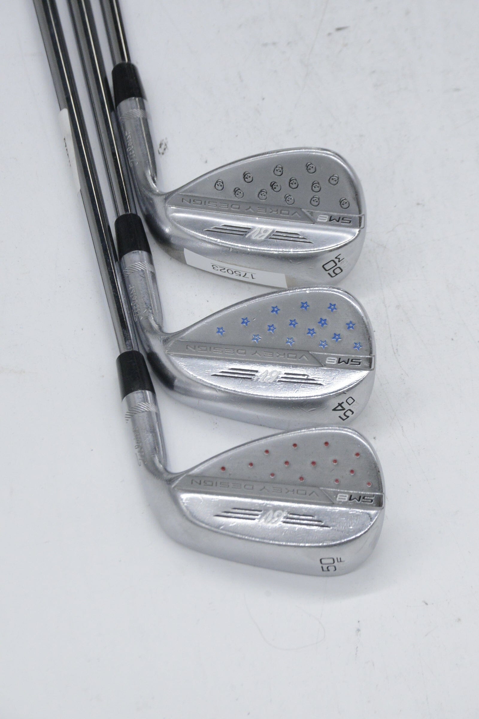 Titleist Vokey SM8 Tour Chrome 50, 54, 60 Degree Wedge Set S Flex Golf Clubs GolfRoots