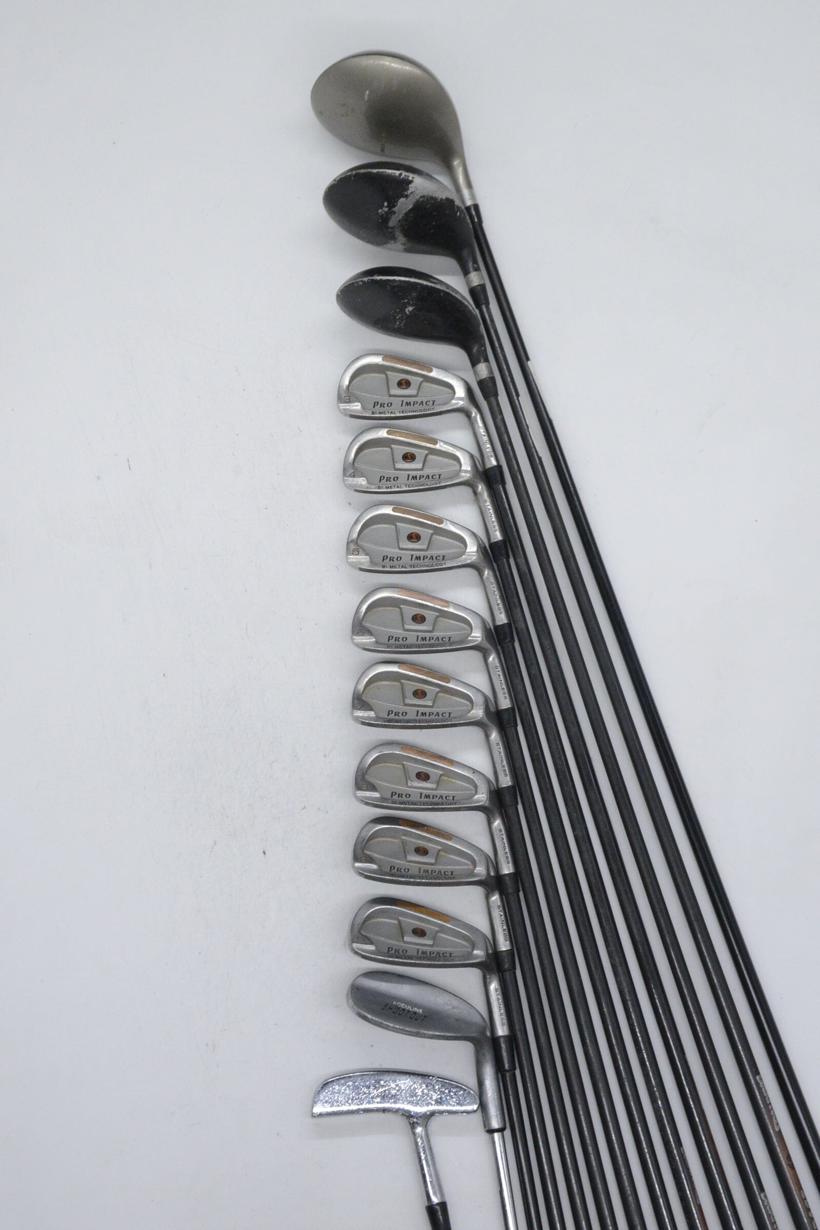 Spalding Pro Impact Mixed Full Set S Flex -0.25" Golf Clubs GolfRoots