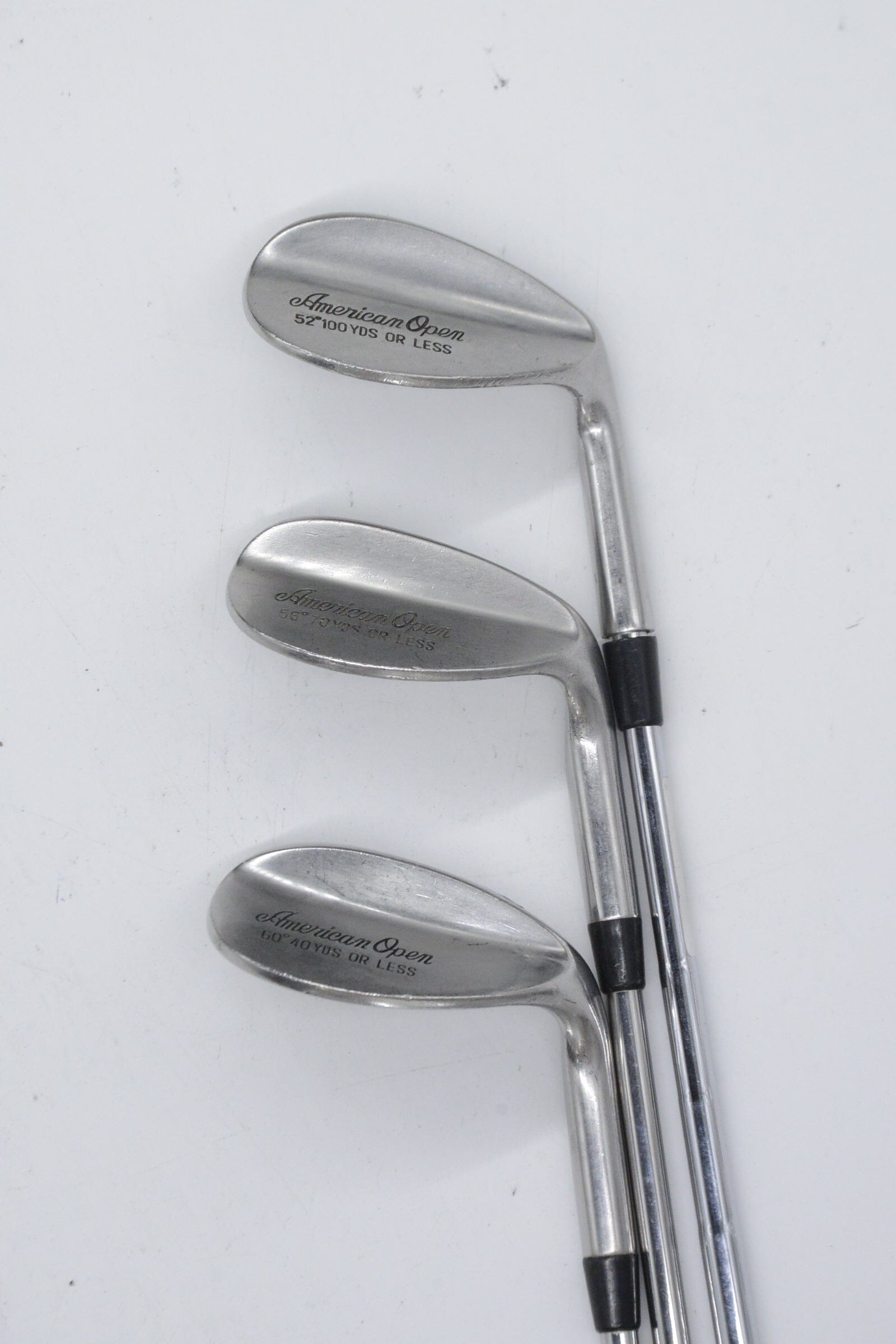 American Open 52, 56, 60 Degree Wedge Set R Flex Golf Clubs GolfRoots