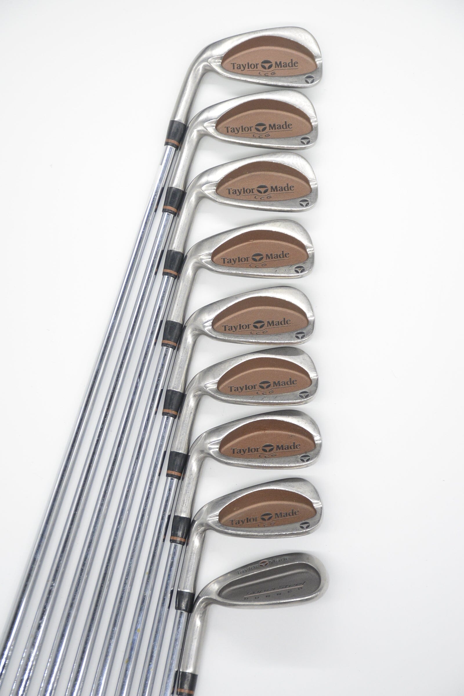 Lefty TaylorMade Burner LCG 3-PW, SW Iron Set S Flex -0.25" Golf Clubs GolfRoots
