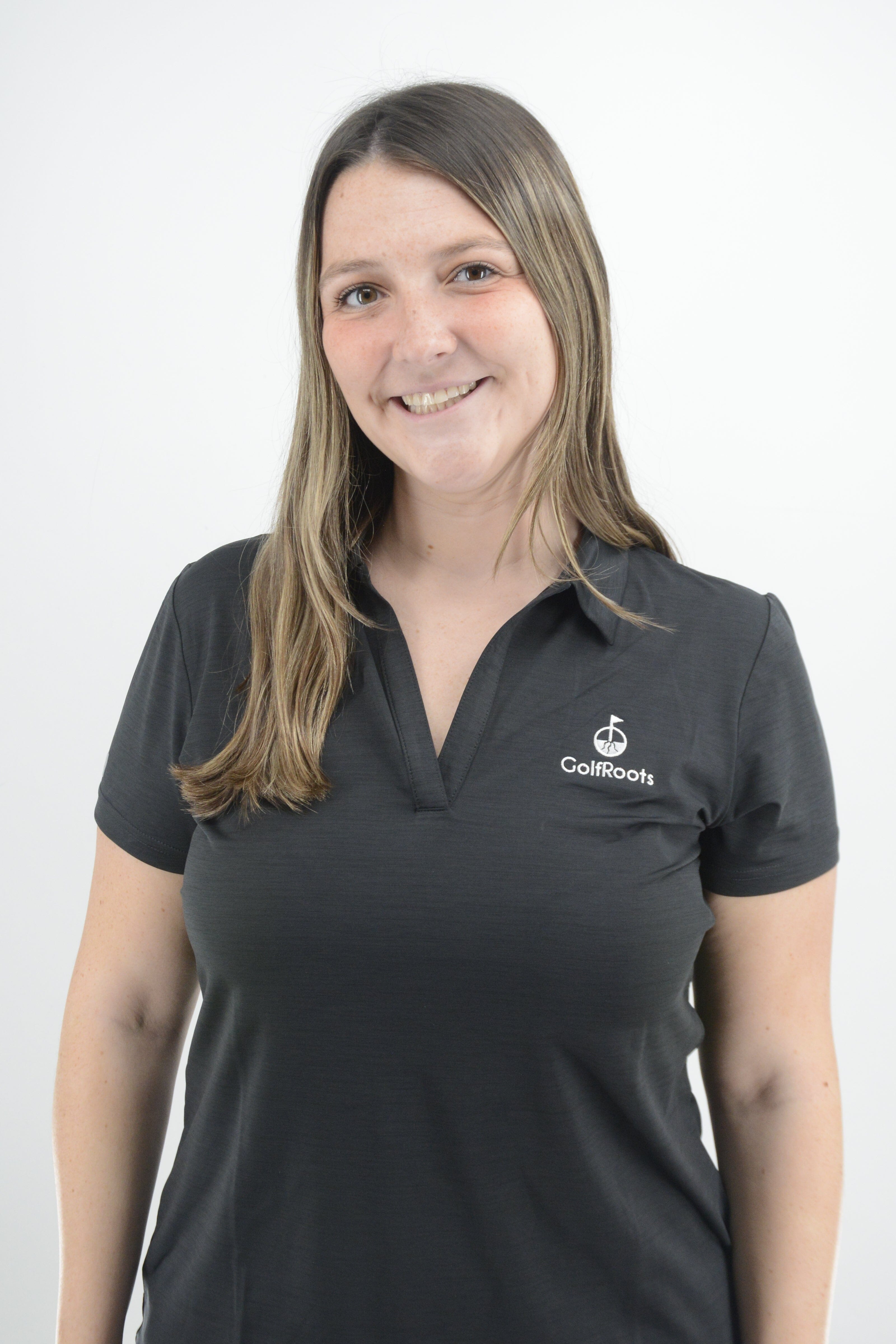 Women's V-Neck Golf Polo GolfRoots Medium Black