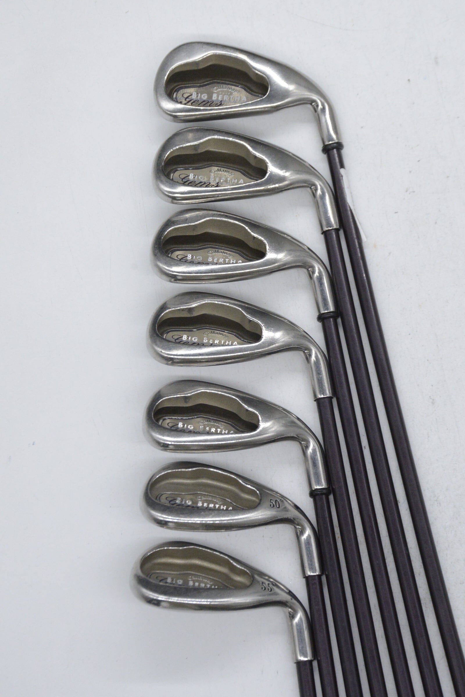 Women's Callaway Big Bertha Gems 5, 7-GW, SW Iron Set W Flex -0.5" Golf Clubs GolfRoots