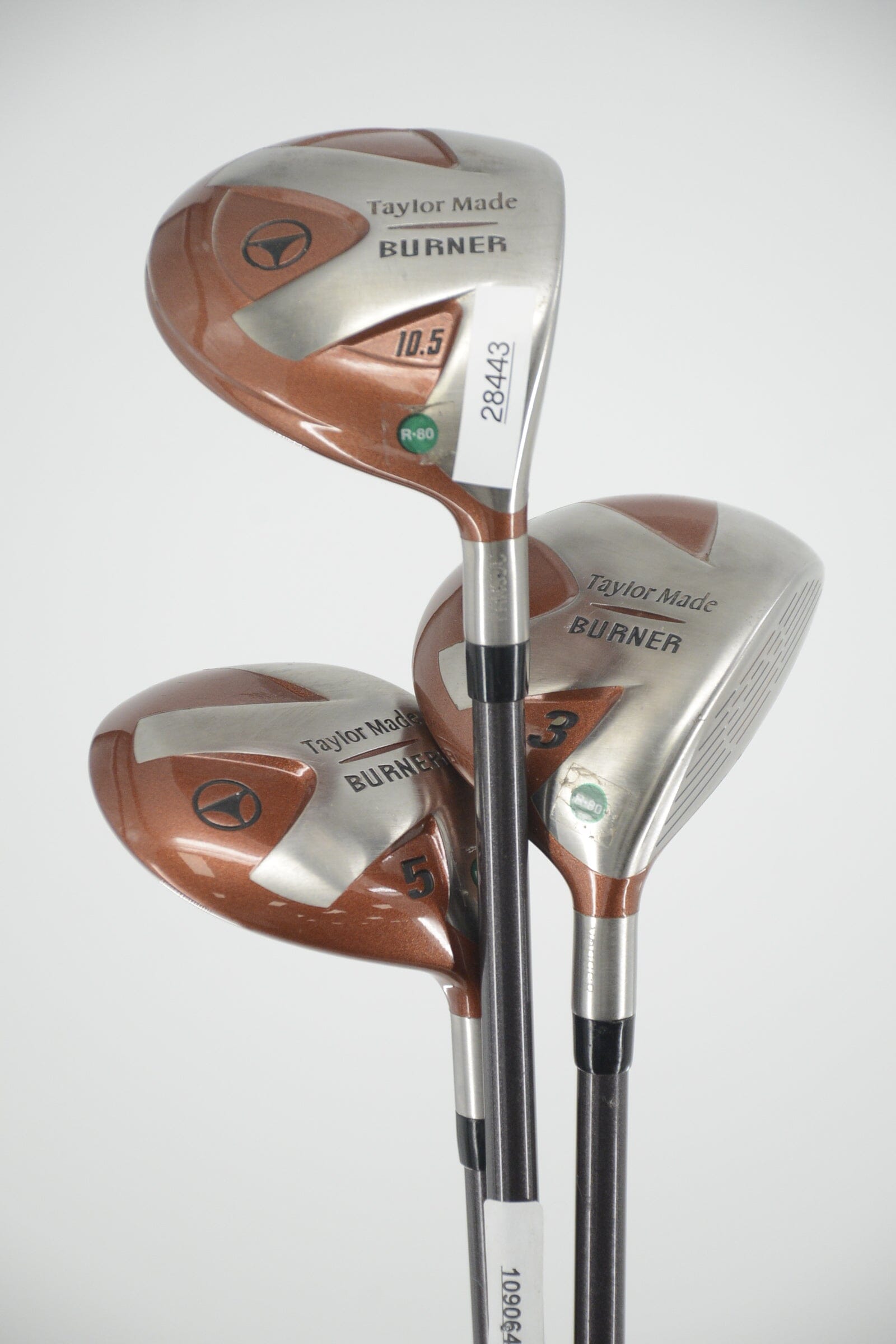 TaylorMade Burner Bubble D, 3W, 5W Wood Set R Flex Golf Clubs GolfRoots