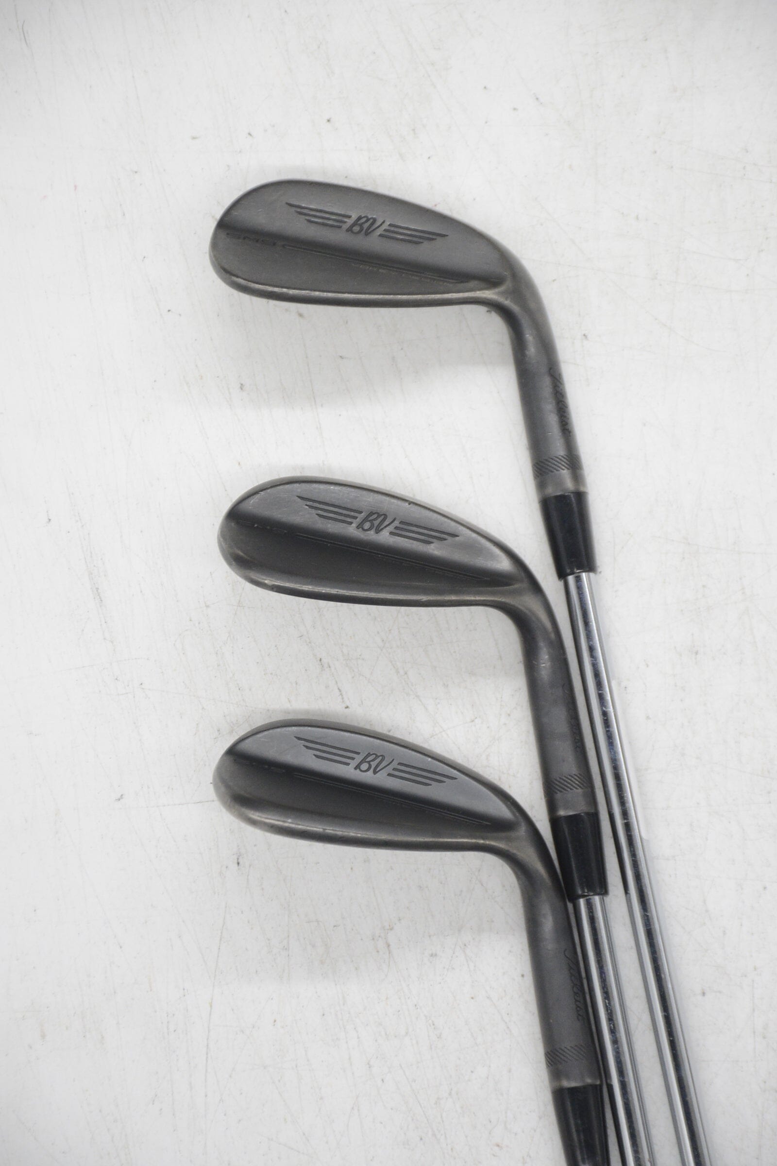 Titleist Vokey SM9 Jet Black 50, 54, 58 Degree Wedge Set S Flex Golf Clubs GolfRoots