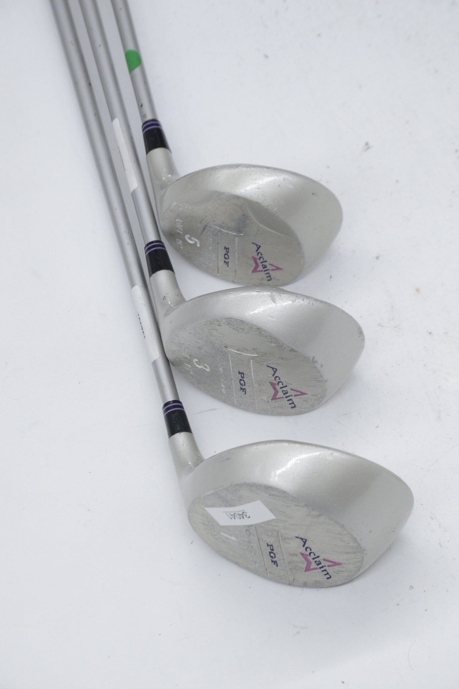 Women's Acclaim PGF Oversize D, 3W, 5W Wood Set W Flex Golf Clubs GolfRoots