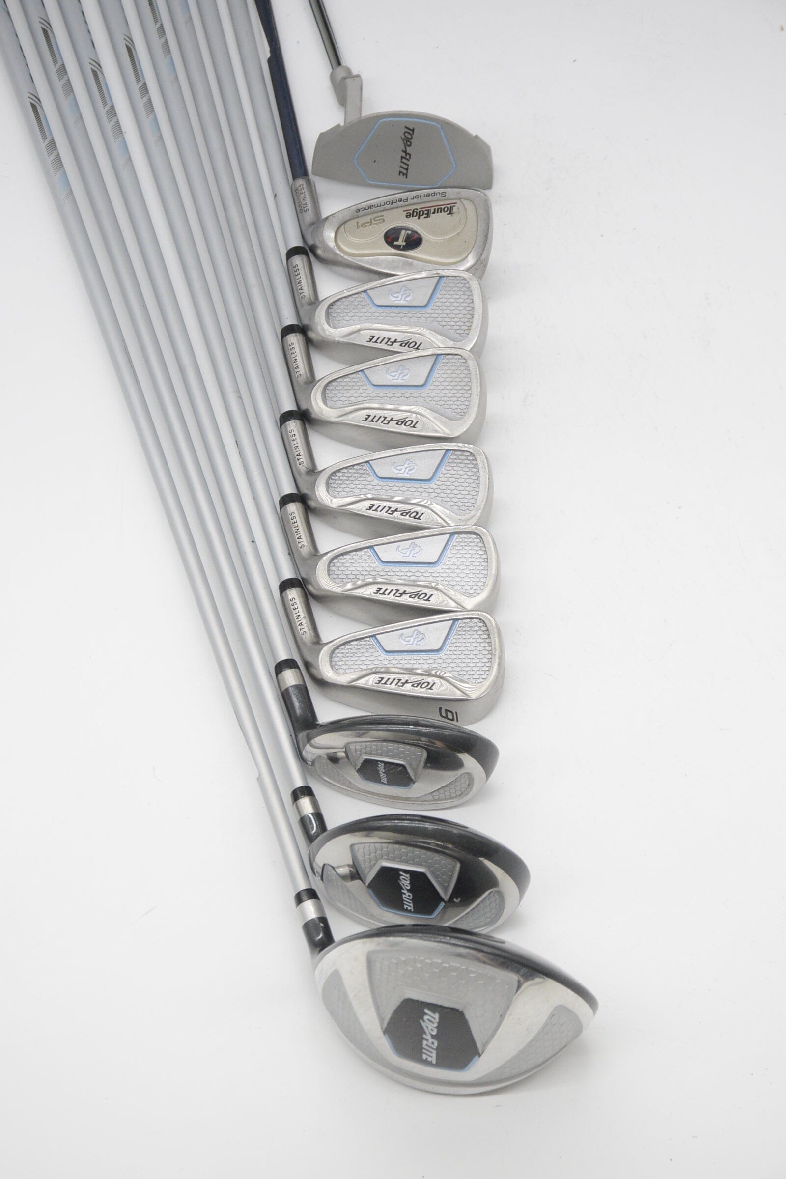 Women's Top Flite Stainless Mixed Full Set W Flex -0.75" Golf Clubs GolfRoots
