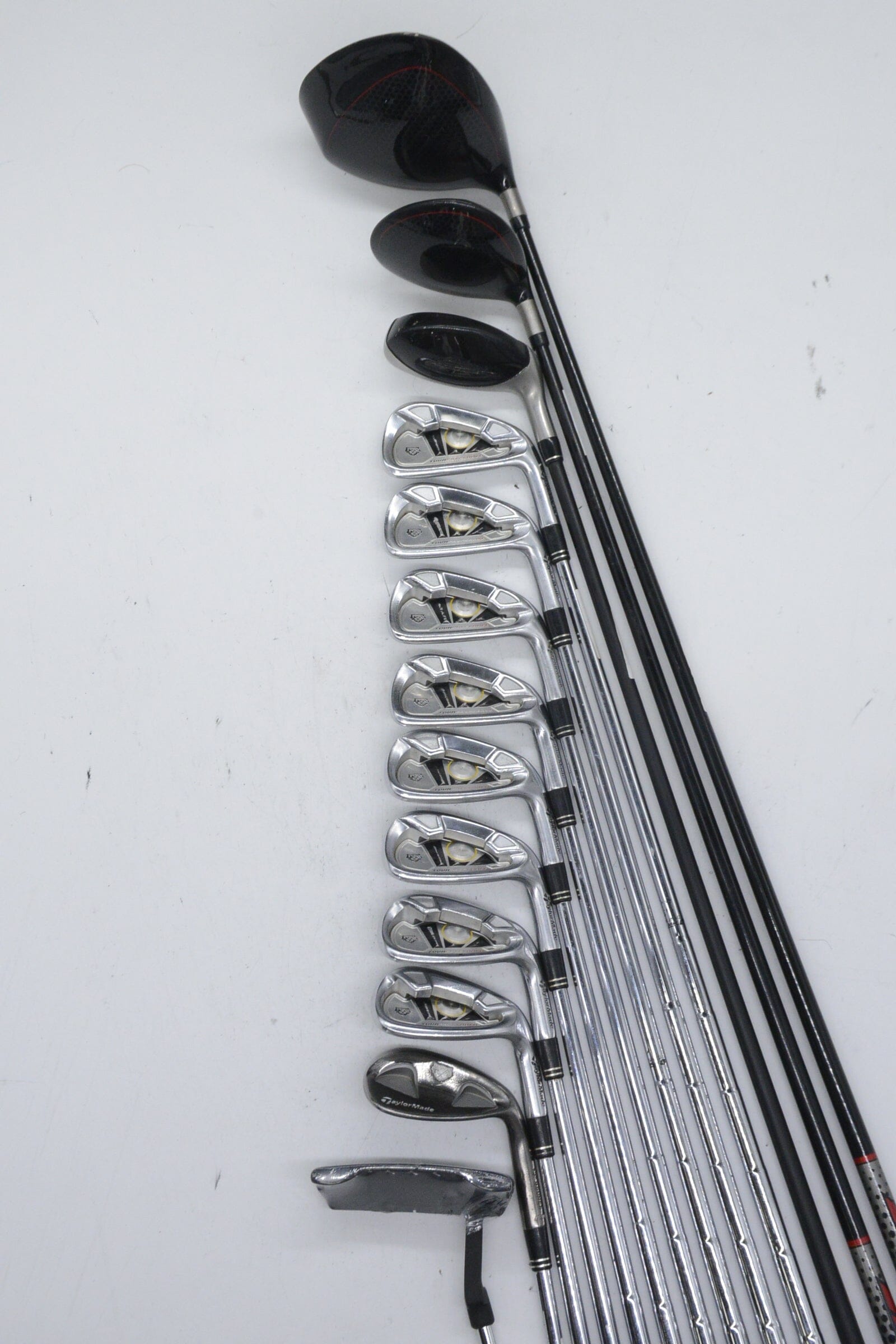 TaylorMade Tour Preferred Mixed Full Set S Flex Std Length Golf Clubs GolfRoots