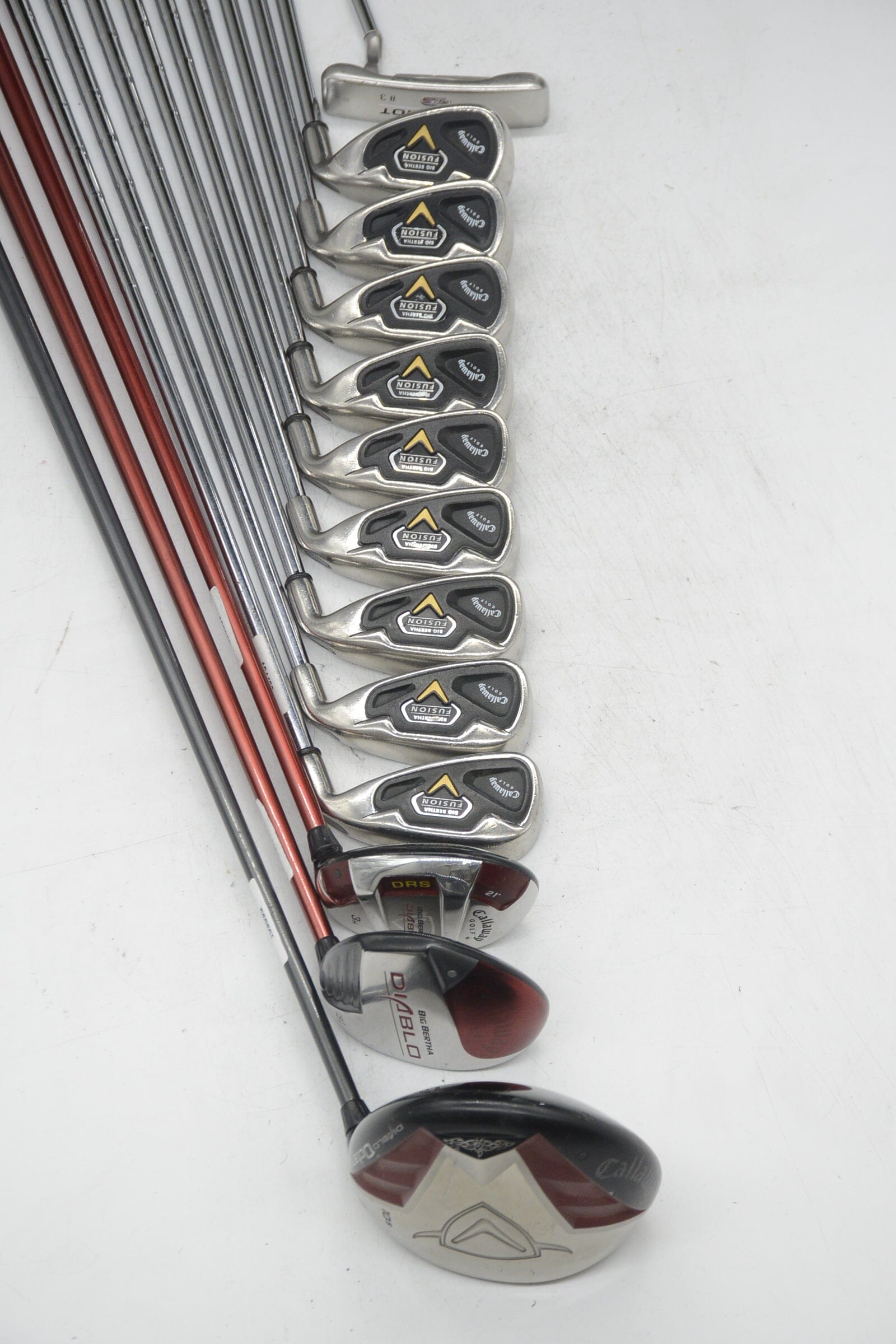 Callaway Big Bertha Fusion Mixed Full Set S Flex +1" Golf Clubs GolfRoots