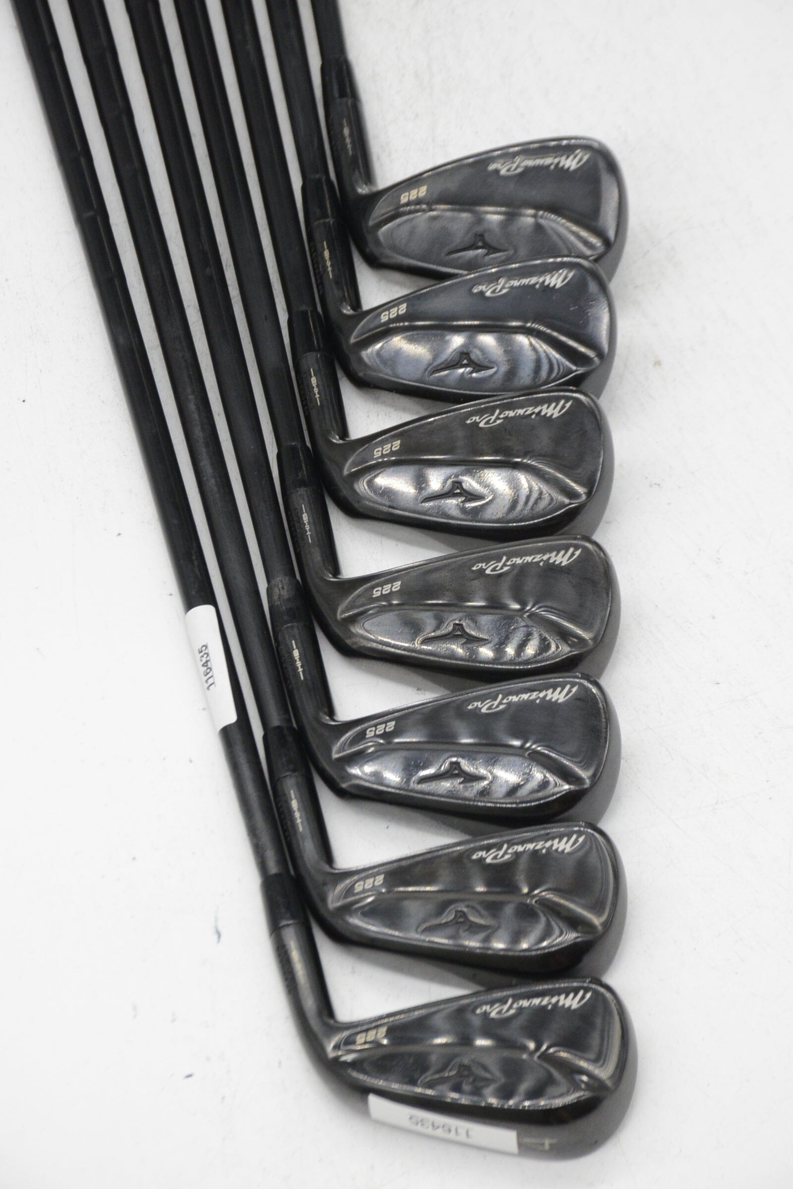 Mizuno Pro 225 Black 4-PW Iron Set S Flex +0.25" Golf Clubs GolfRoots