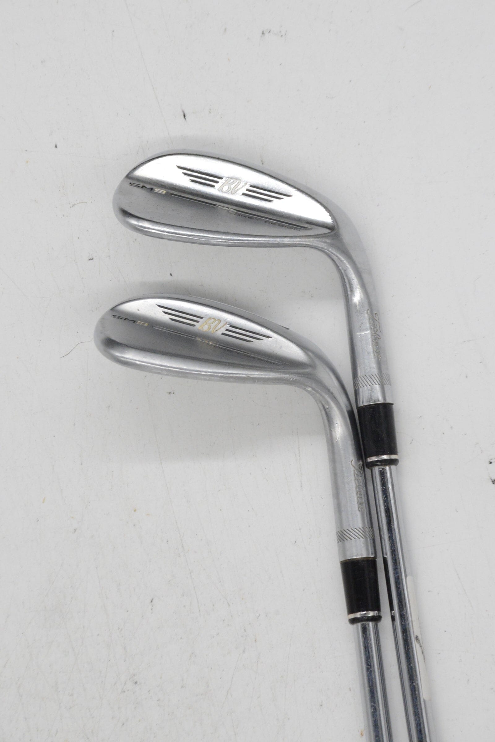 Titleist Vokey SM9 Brushed Steel 56 & 60 Degree Wedge Set S Flex Golf Clubs GolfRoots