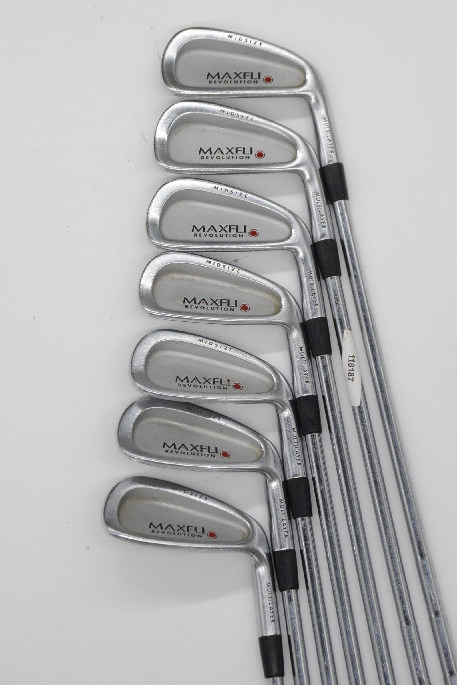 MaxFli Revolution Red 3-5, 7-PW Iron Set S Flex Std Length Golf Clubs GolfRoots