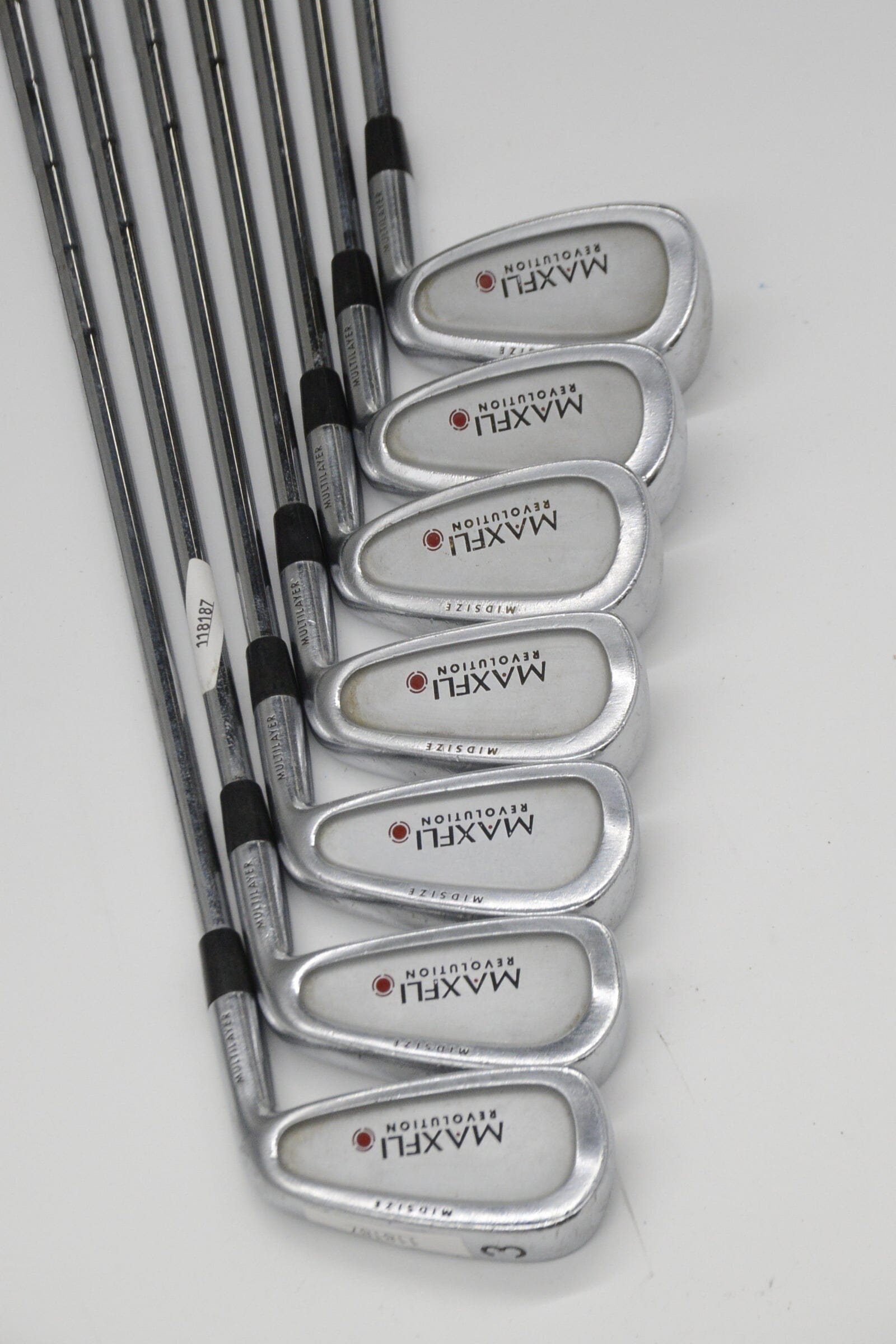 MaxFli Revolution Red 3-5, 7-PW Iron Set S Flex Std Length Golf Clubs GolfRoots