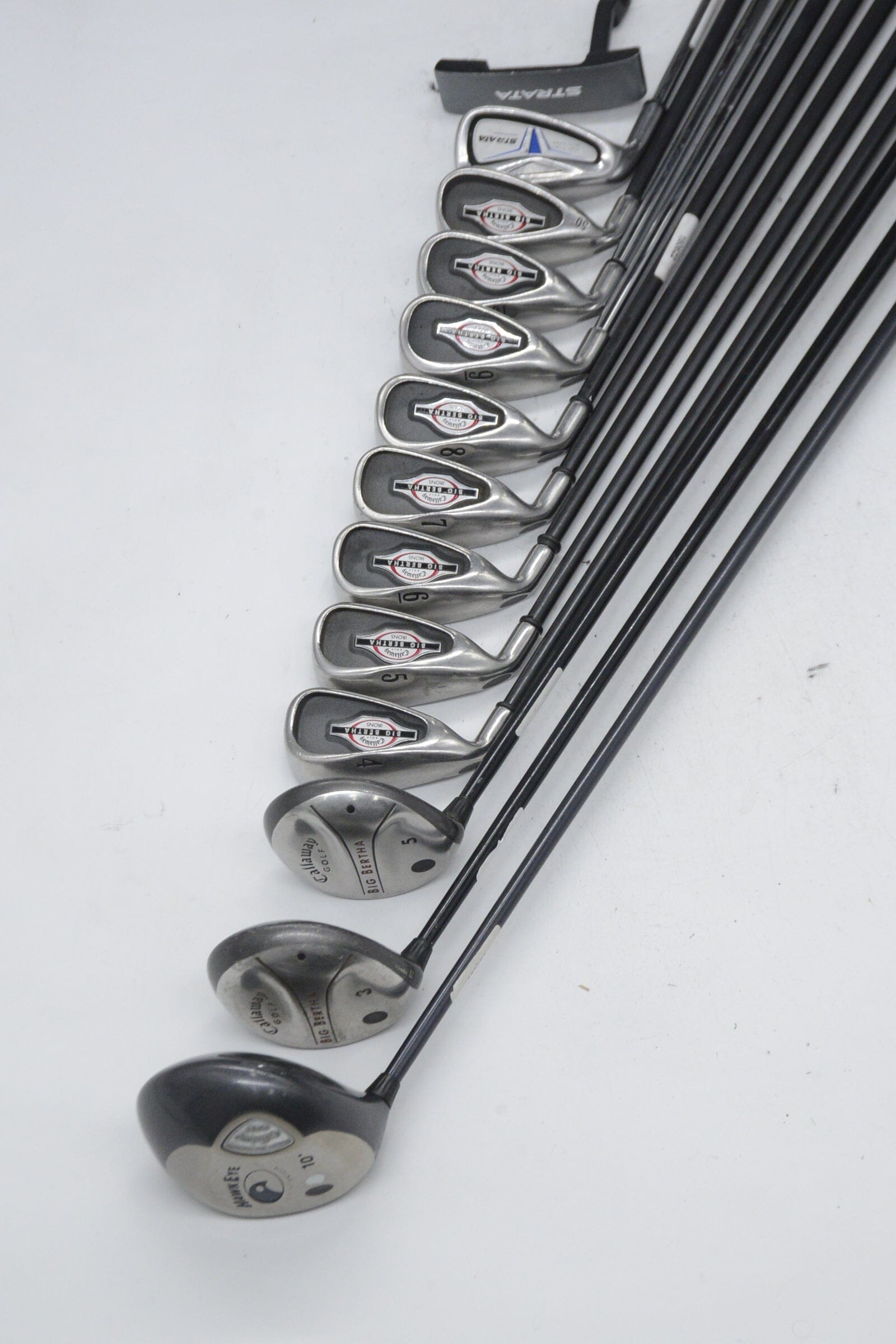 Lefty Callaway Big Bertha 2002 Mixed Full Set S Flex -0.25" Golf Clubs GolfRoots