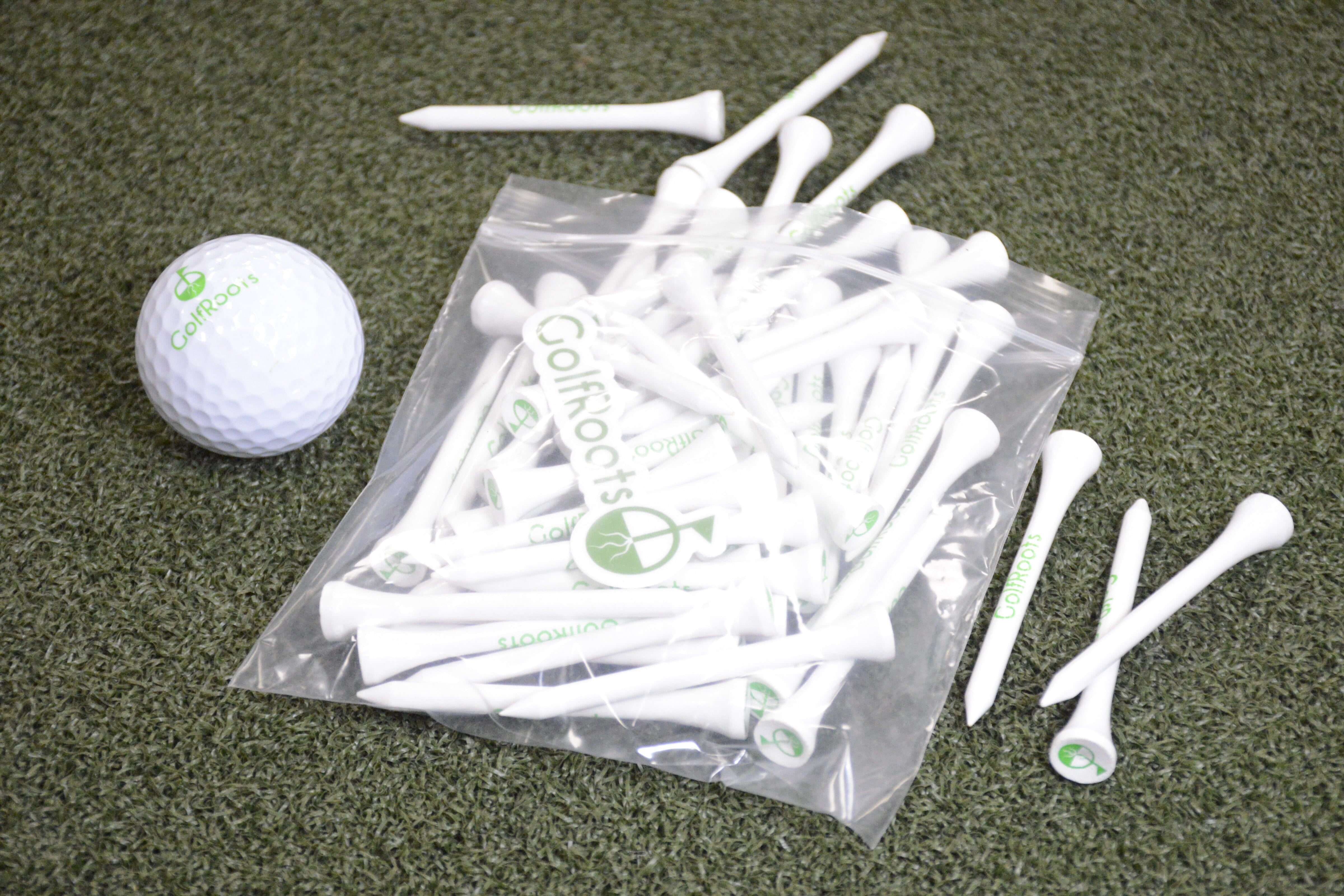 GolfRoots Tees - 50 Pack Golf Clubs GolfRoots