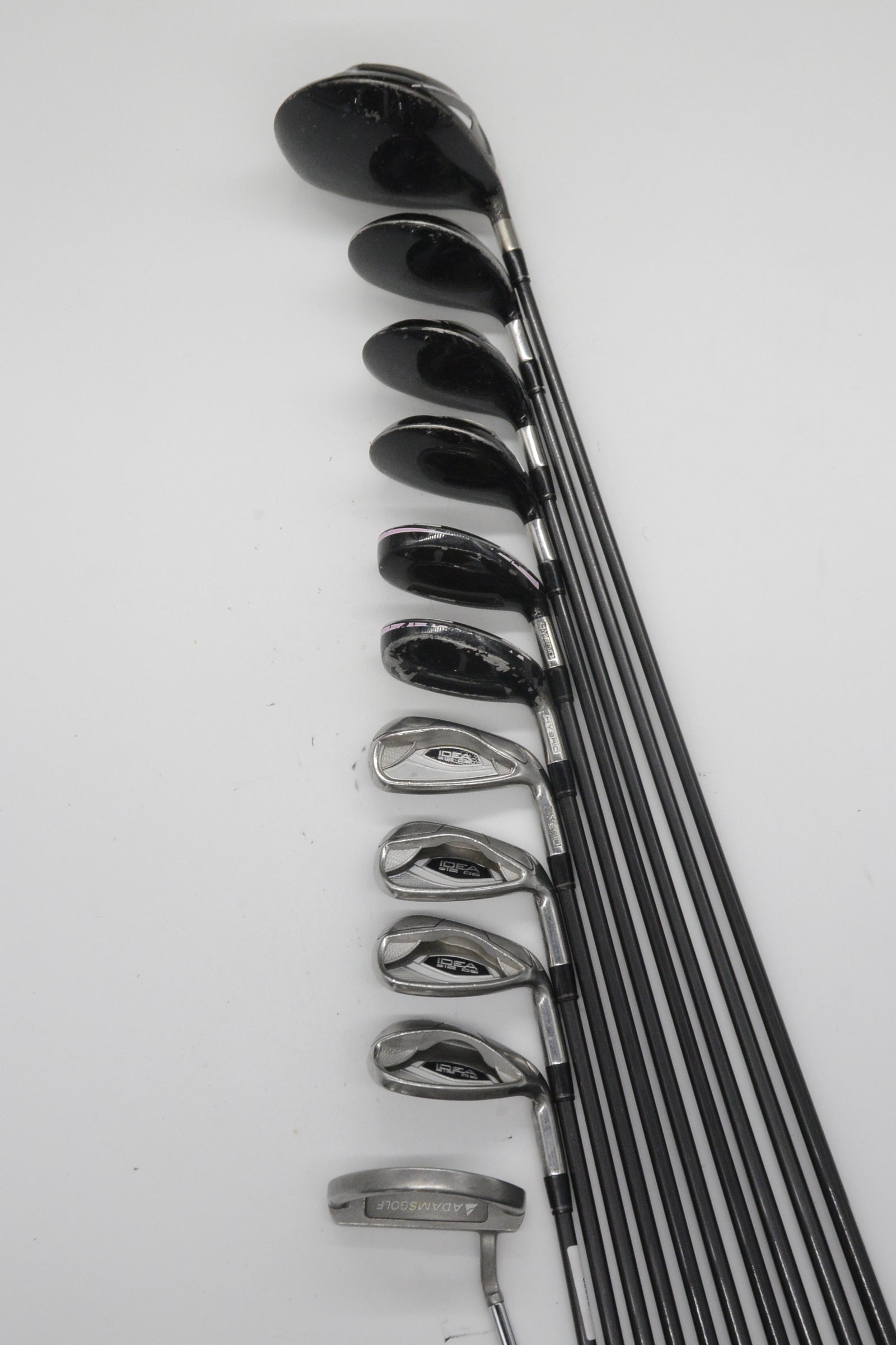 *Dented* Adams Idea A12Os (Missing 8 Iron) Mixed Full Set W Flex -0.5"
