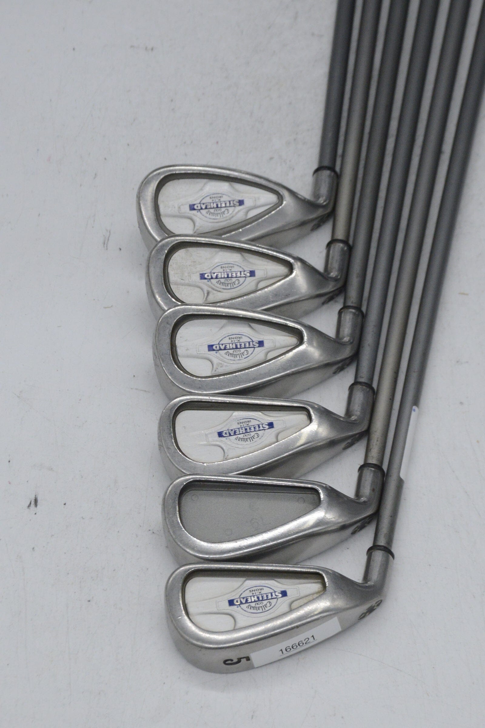 Lefty Callaway Steelhead X-14 5-PW Iron Set S Flex -0.25" Golf Clubs GolfRoots