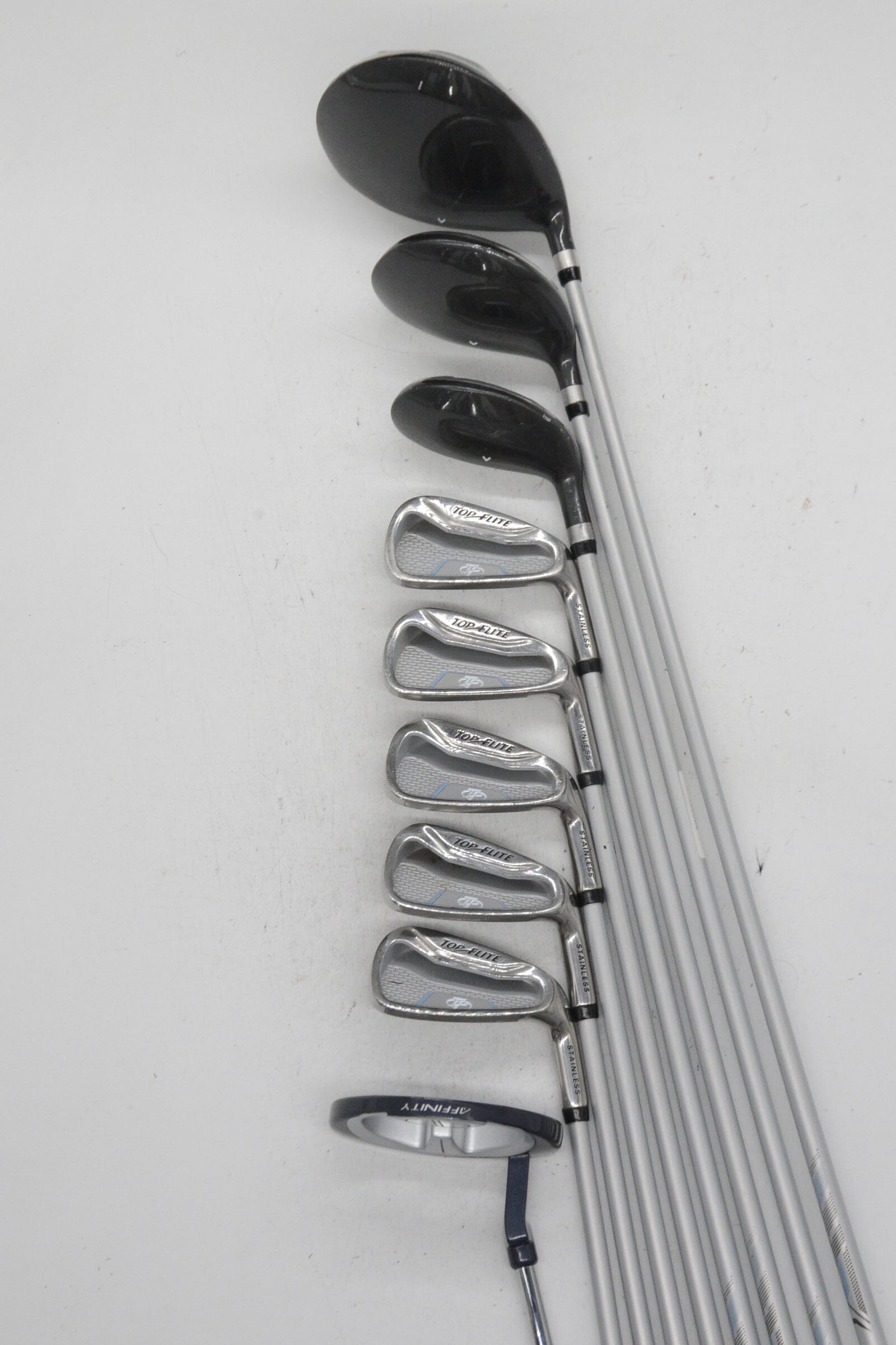 Women's Top Flite Stainless Mixed Full Set W Flex -0.5" Golf Clubs GolfRoots