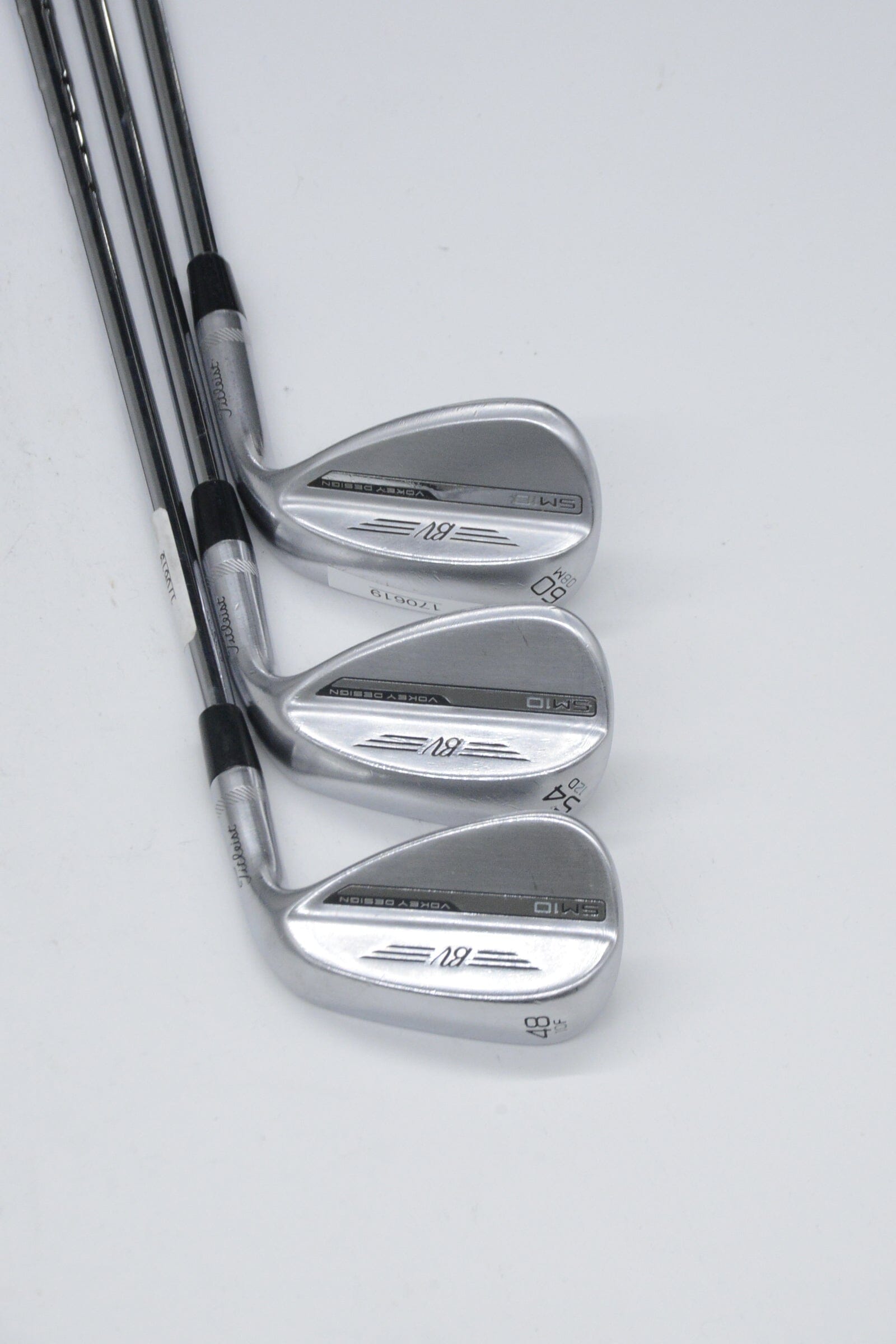 Titleist Vokey SM10 Tour Chrome 48, 54, 60 Degree Wedge Set S Flex Golf Clubs GolfRoots