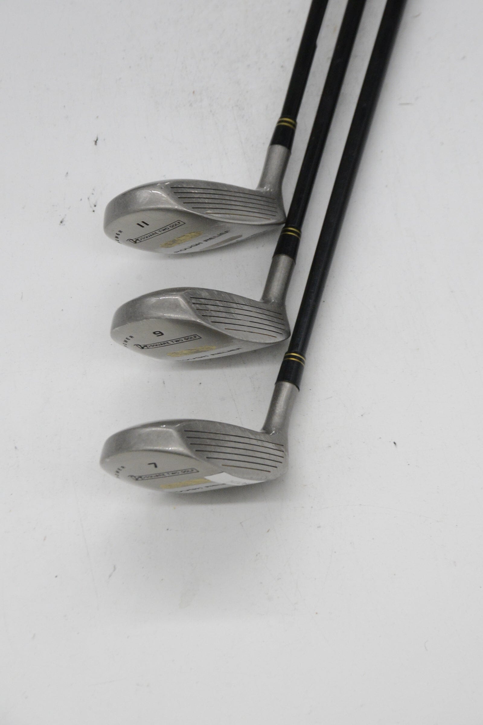 Square Two Rough Relief 7W, 9W, 11W Wood Set S Flex Golf Clubs GolfRoots