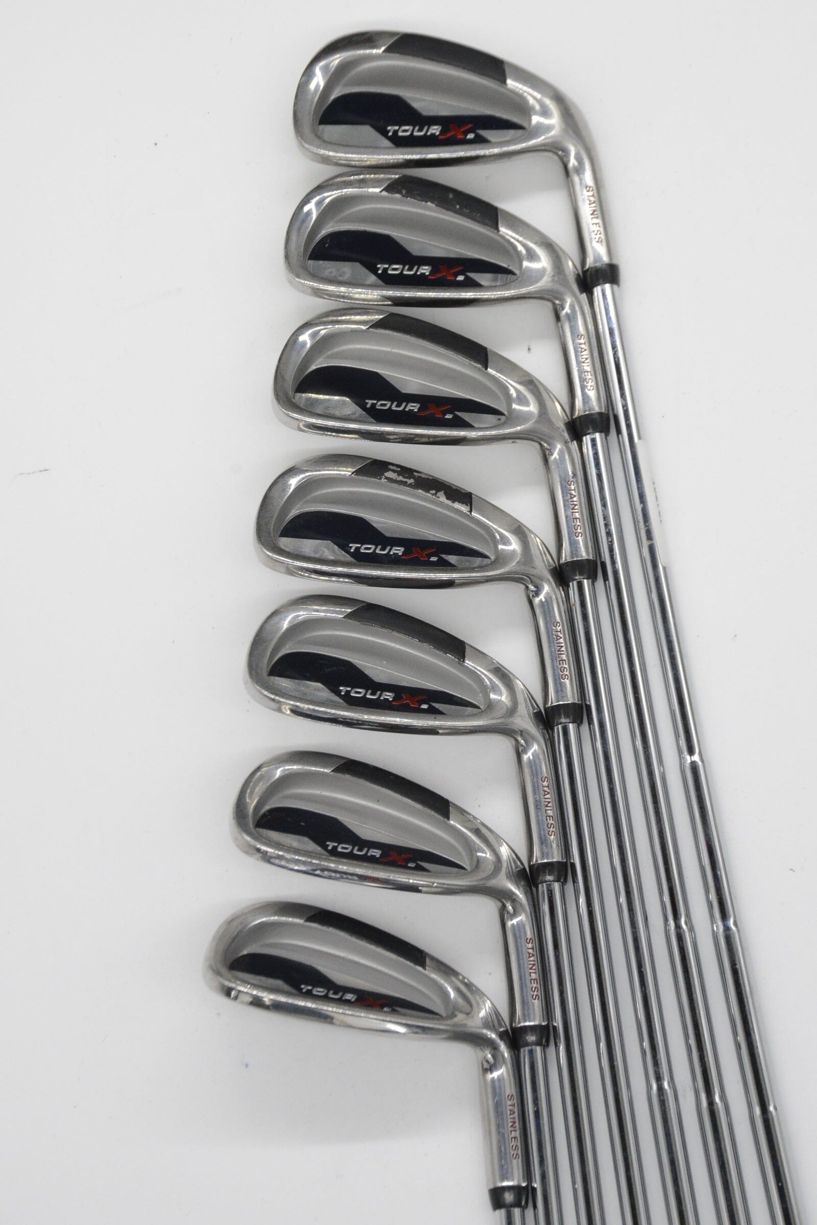 Tour X 2 5-PW, SW Iron Set S Flex -1.75" Golf Clubs GolfRoots