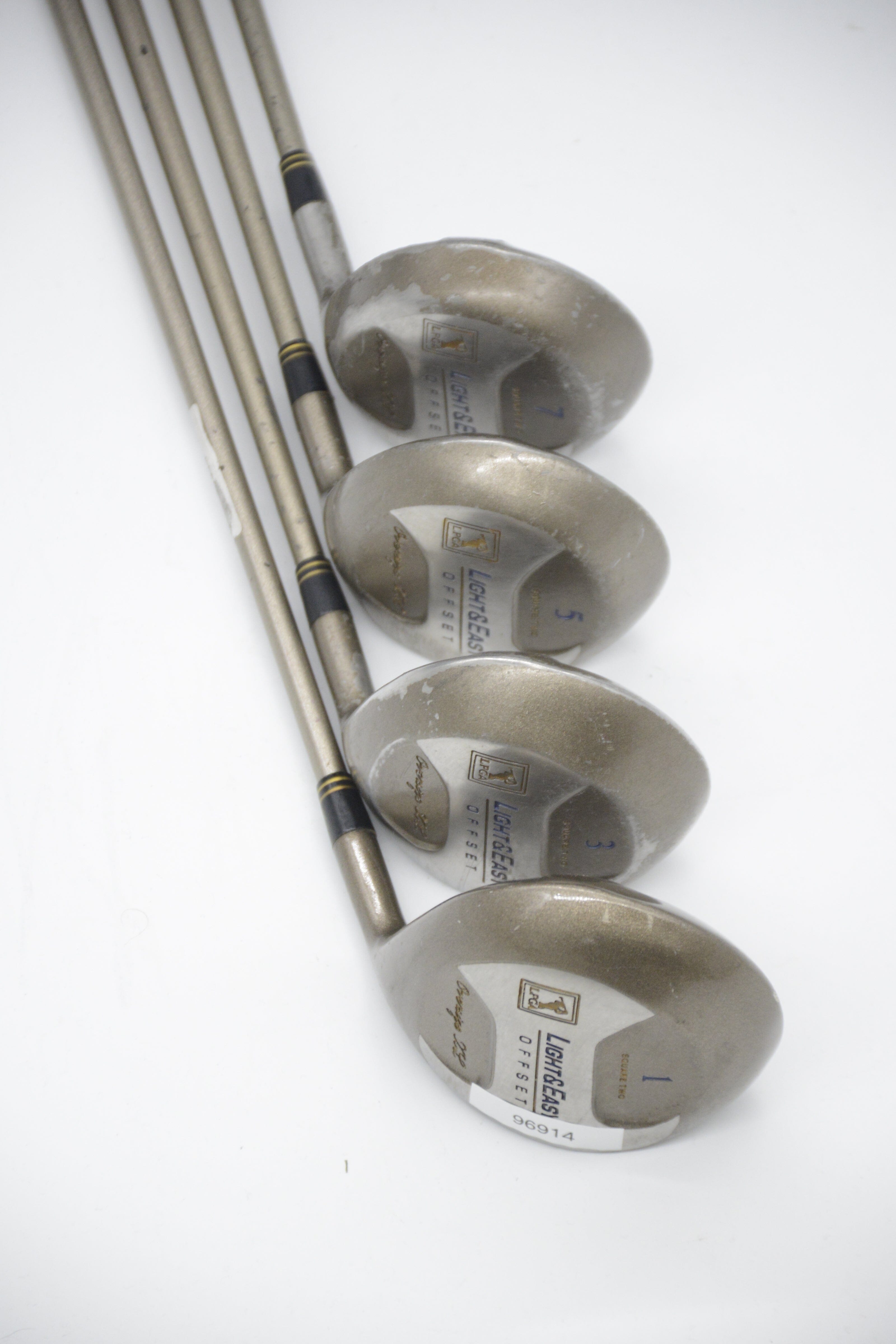 Women's Square Two Light and Easy Offset D, 3W, 5W, 7W Wood Set W Flex Golf Clubs GolfRoots