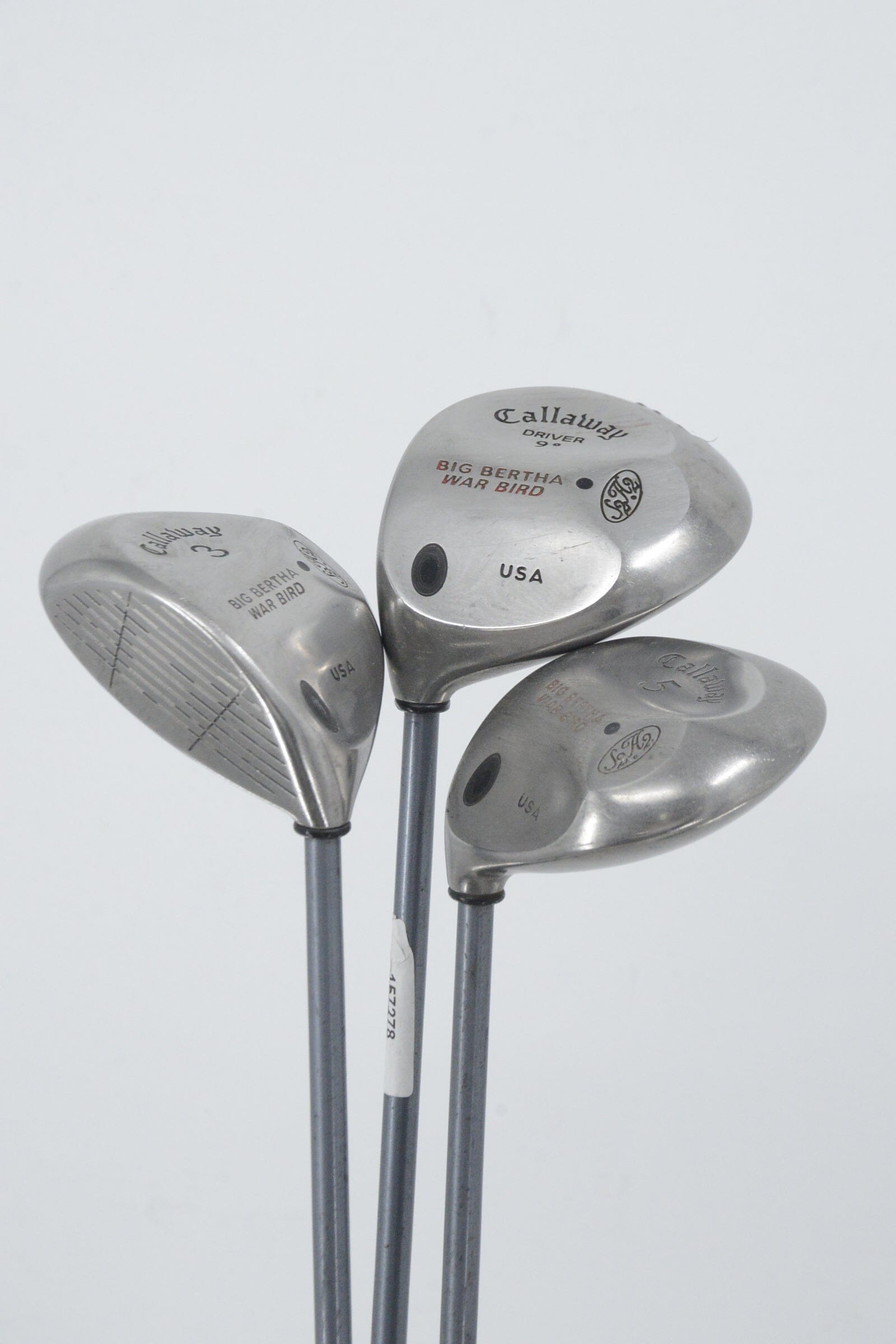 Lefty Callaway Big Bertha War Bird D, 3W, 5W Wood Set R Flex