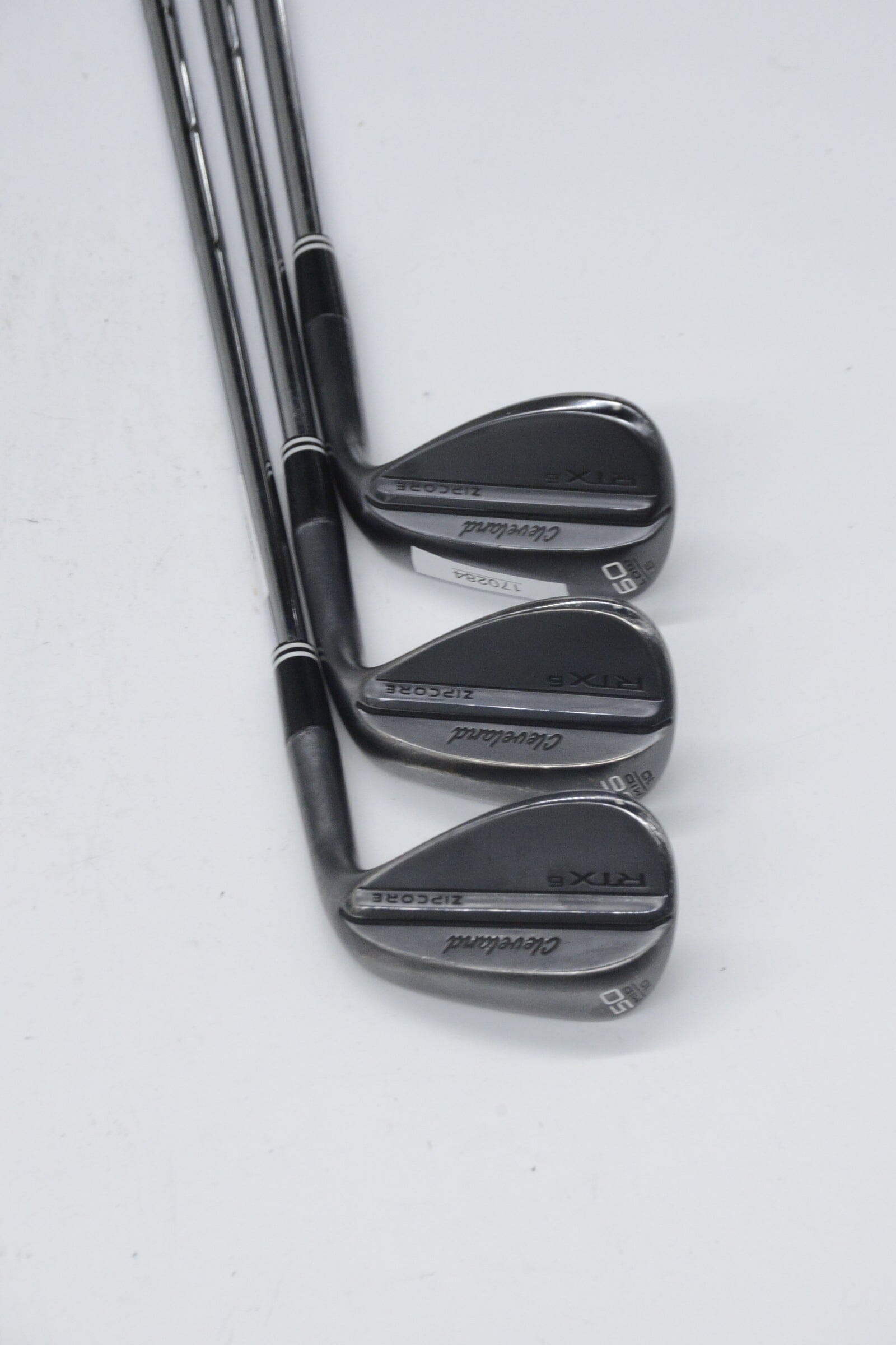 Cleveland RTX 6 ZipCore Black Satin 50, 56, 60 Degree Wedge Set S Flex Golf Clubs GolfRoots