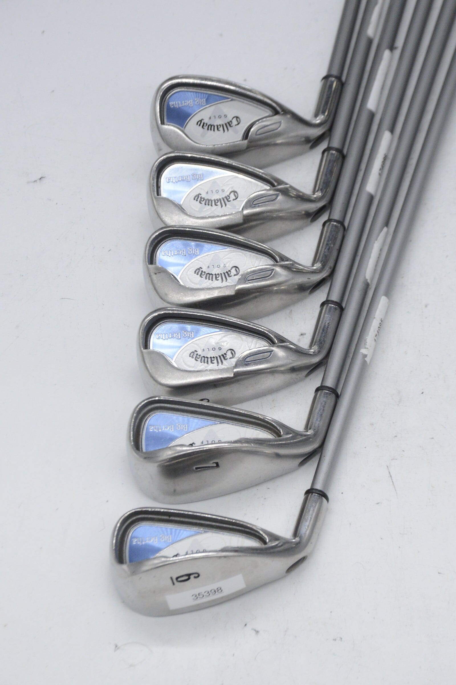 Women's Lefty Callaway Big Bertha 2004 6-PW, SW Iron Set W Flex Std Length Golf Clubs GolfRoots