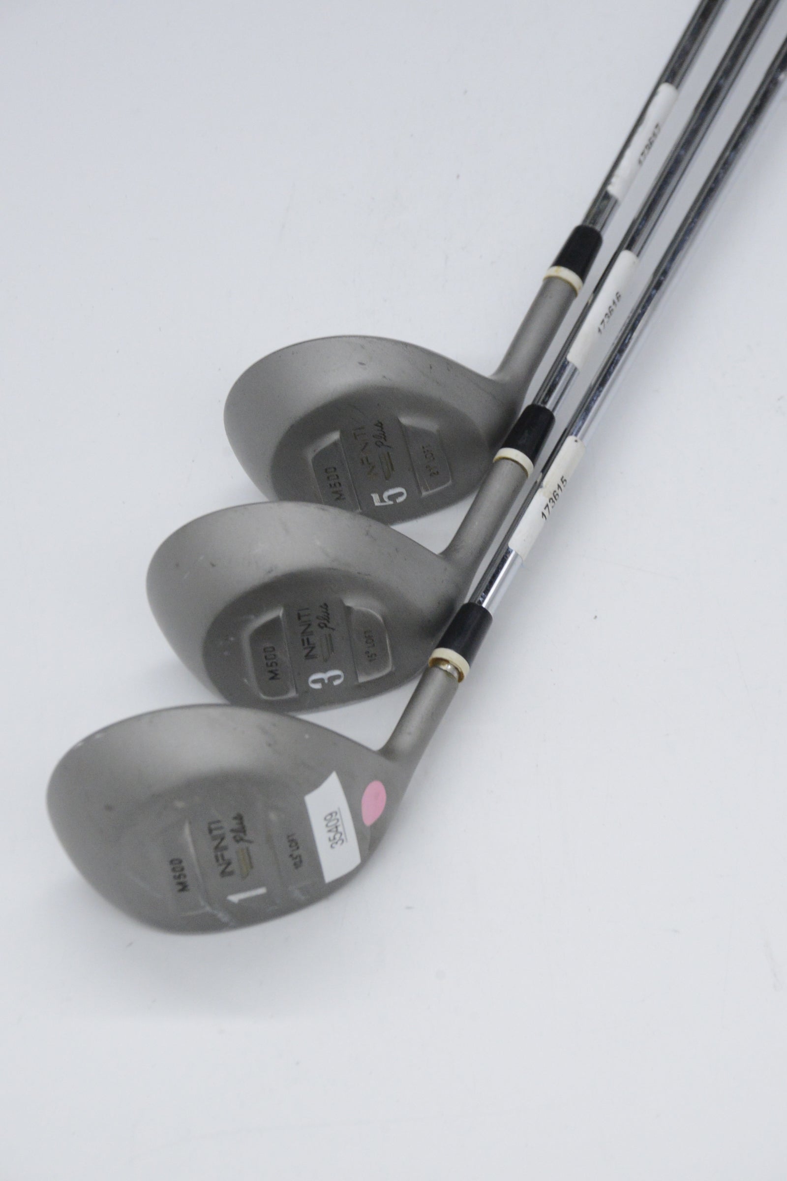 Lefty *Dented* Infiniti Plus D, 3W, 5W Wood Set R Flex