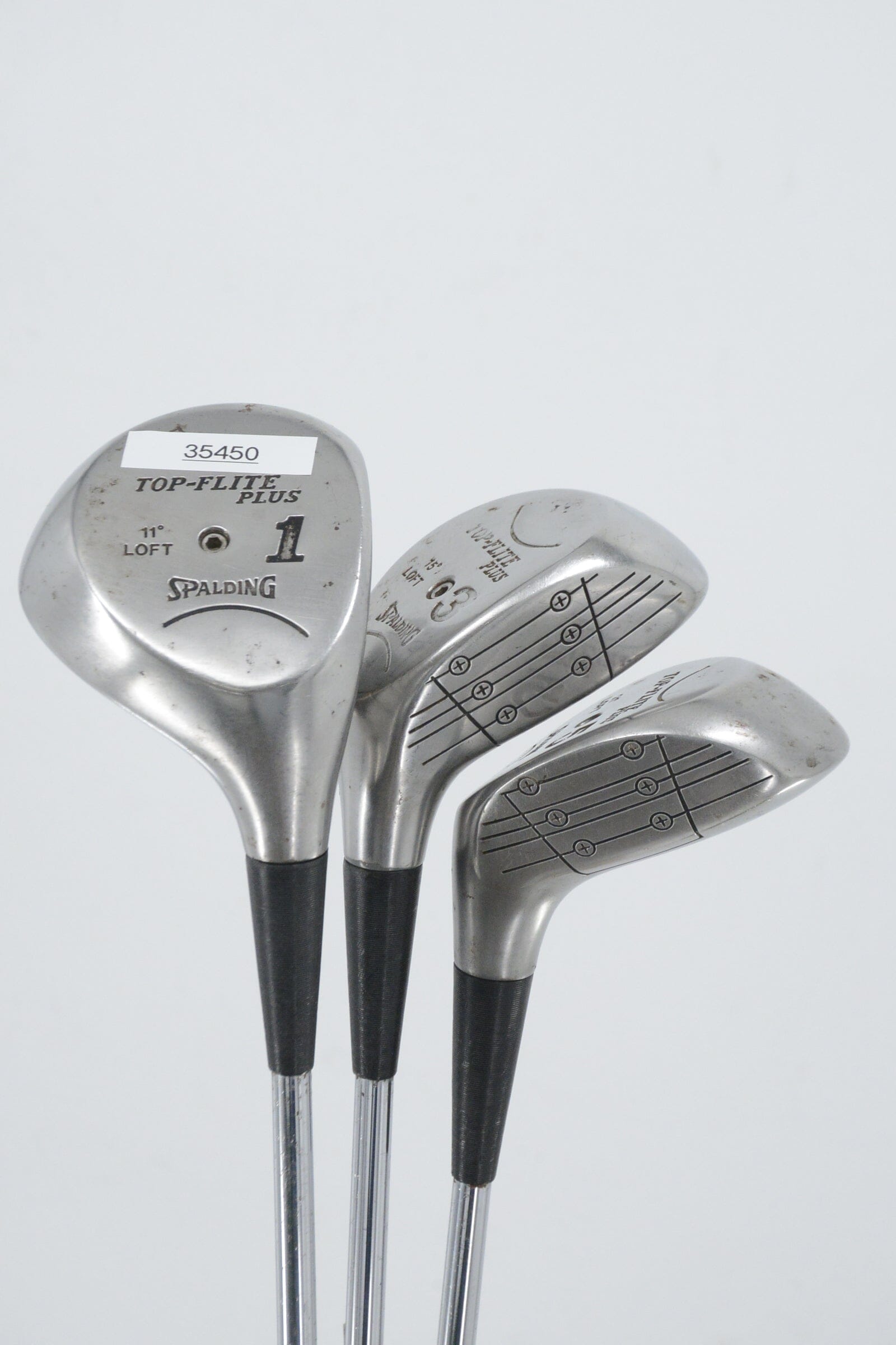 Spalding Top Flite Plus D, 3W, 5W Wood Set R Flex Golf Clubs GolfRoots