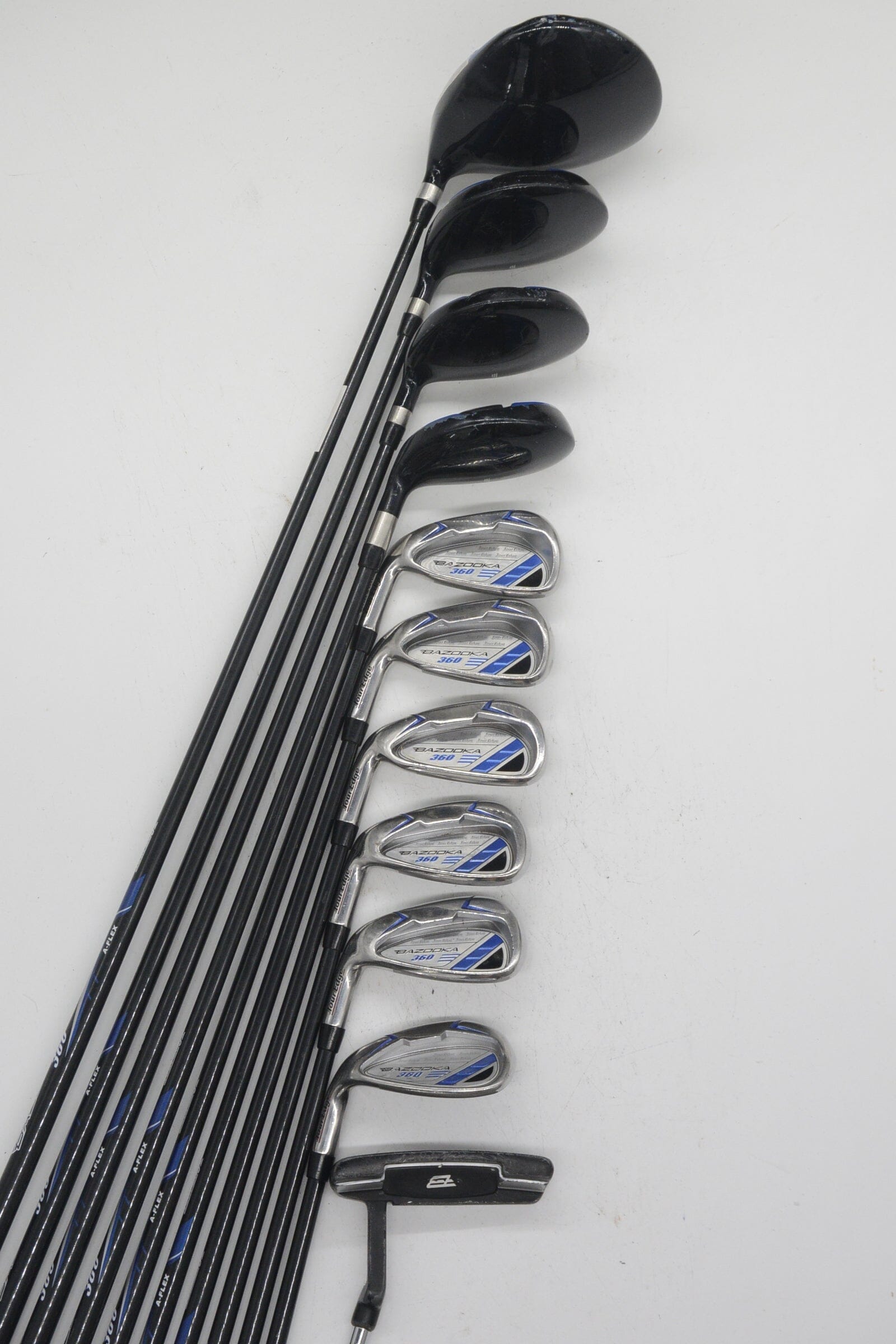 Lefty Tour Edge Bazooka 360 (Missing PW) Mixed Full Set SR Flex -0.5" Golf Clubs GolfRoots